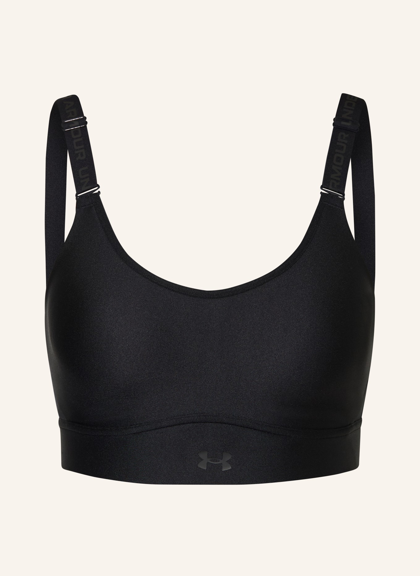 UNDER ARMOUR Sportovní podprsenka UA INFINITY MID 2.0 s síťovinou: ČERNÁ