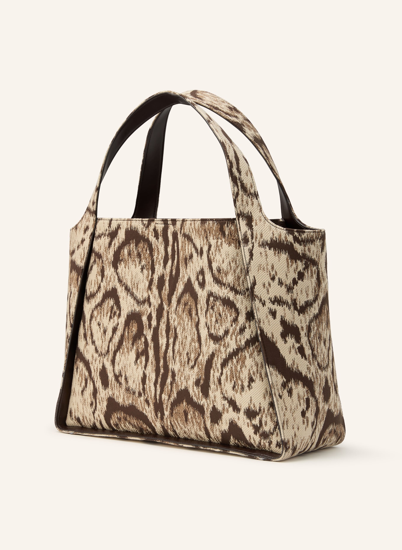 STELLA McCARTNEY Shopper LOGO CLOUD LEOPARD LARGE mit Pouch: DUNKELBRAUN / BEIGE