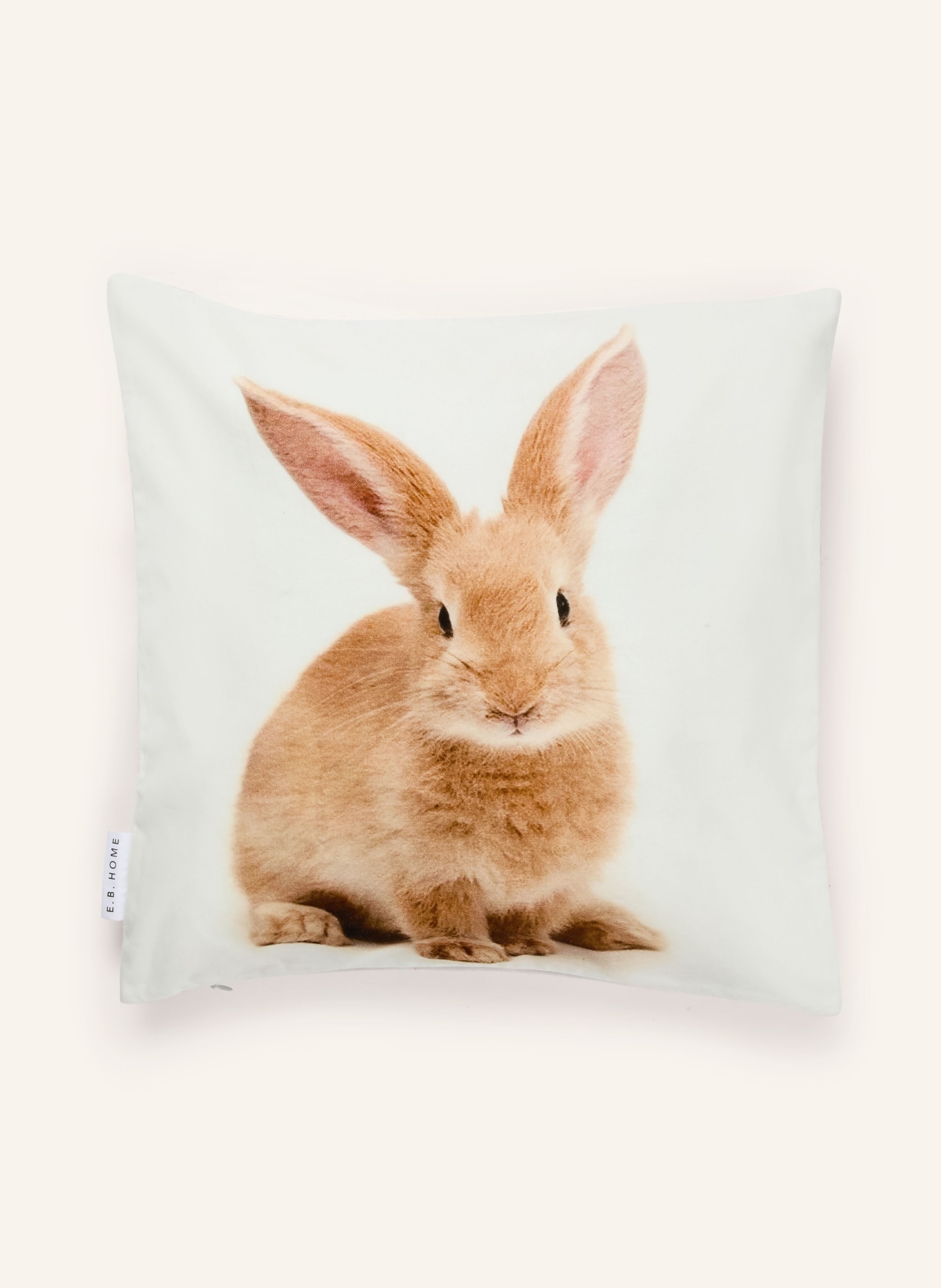 EB HOME Dekokissenhülle aus Samt: CREME / CAMEL / HELLBRAUN