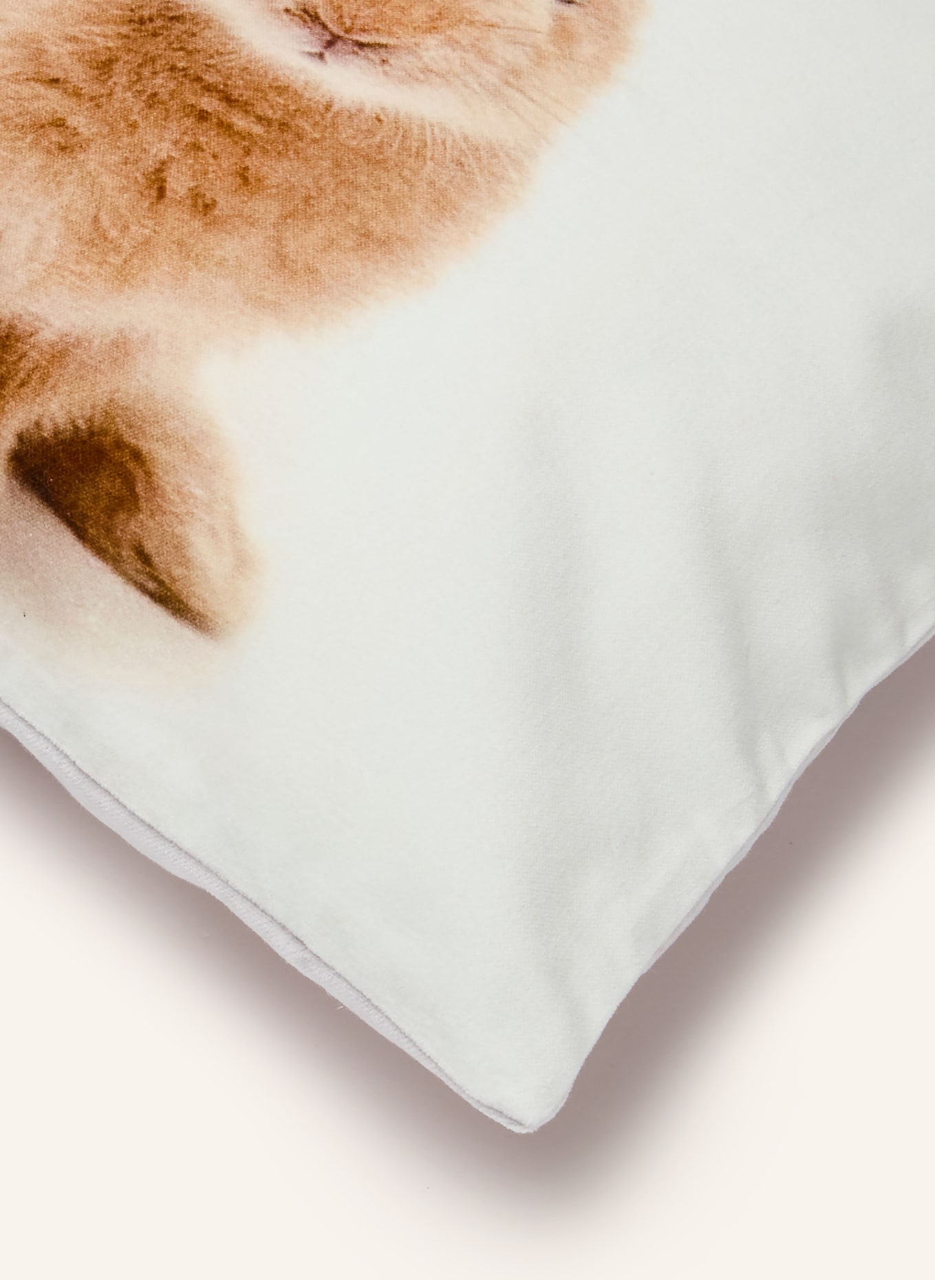 EB HOME Dekokissenhülle aus Samt: CREME / CAMEL / HELLBRAUN