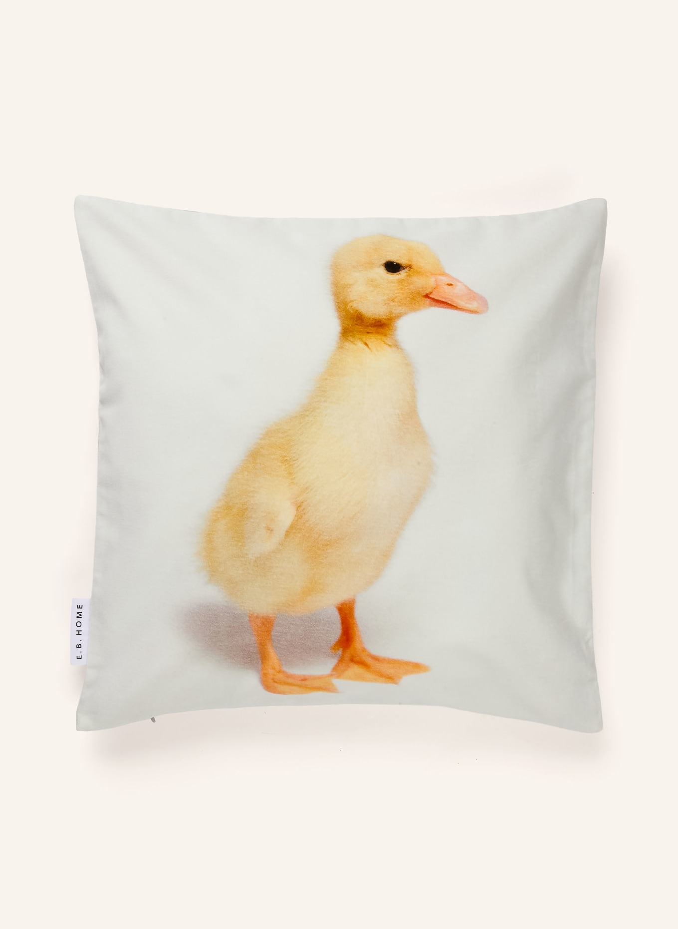 EB HOME Dekokissenhülle aus Samt: CREME / ORANGE / GELB