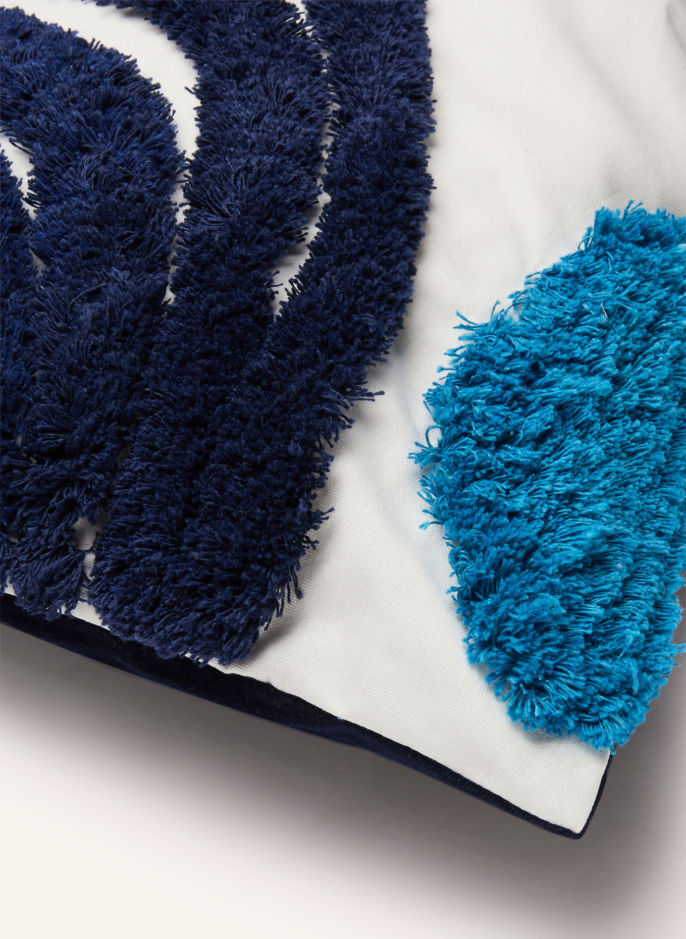 EB HOME Dekokissenhülle ZEBRA N DOTS: DUNKELBLAU / CREME