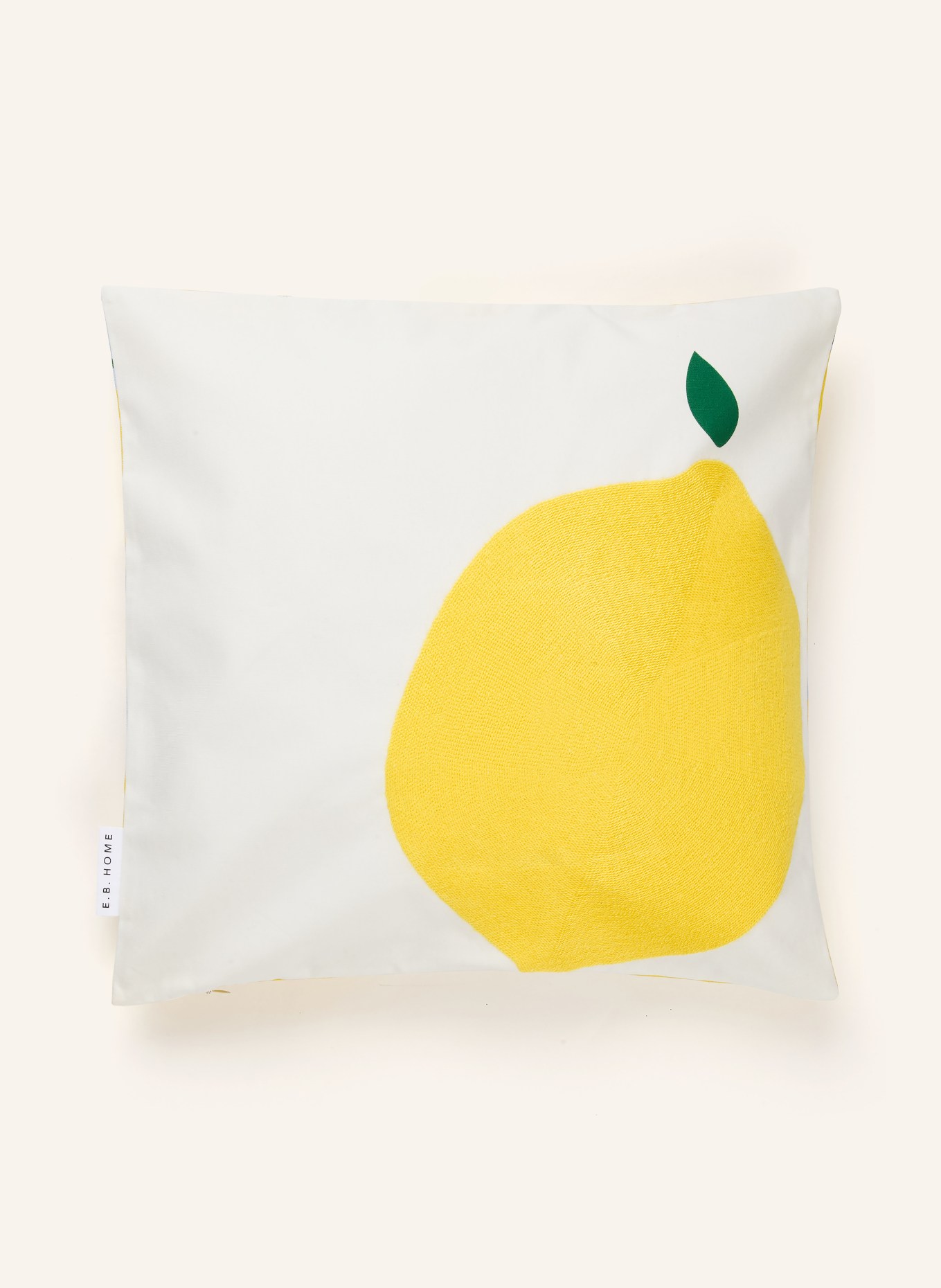 EB HOME Dekokissenhülle LEMON: DUNKELGELB / DUNKELGRÜN / HELLBLAU