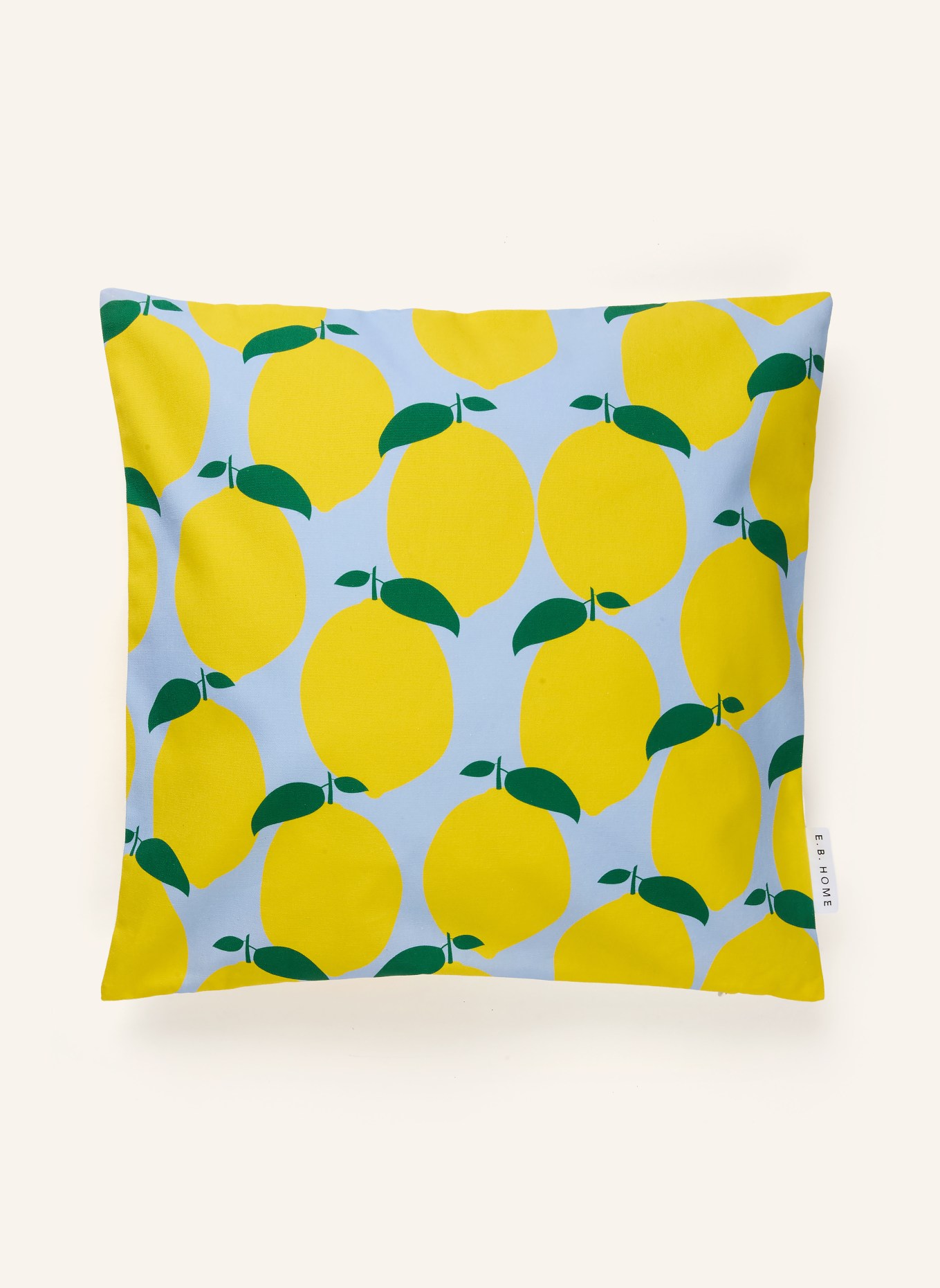 EB HOME Dekokissenhülle LEMON: DUNKELGELB / DUNKELGRÜN / HELLBLAU