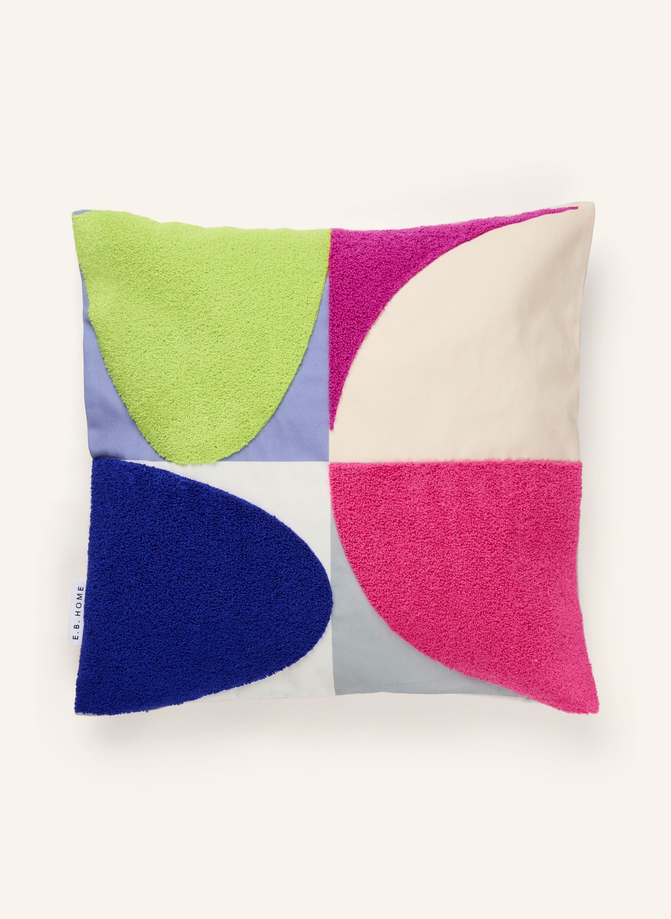 EB HOME Dekokissenhülle: GRAU / PINK / BLAU