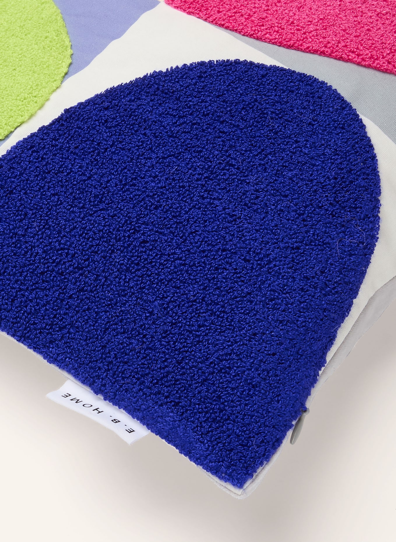 EB HOME Dekokissenhülle: GRAU / PINK / BLAU