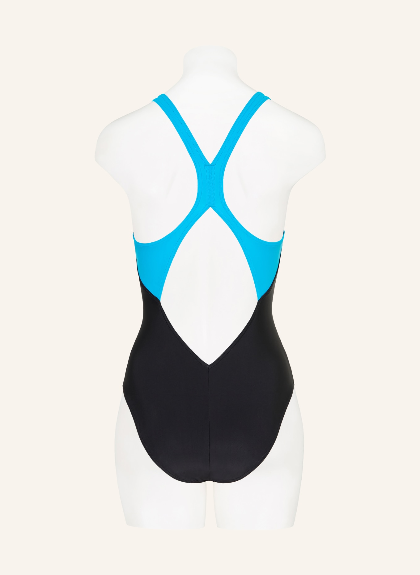 arena OPENINGS swimsuit with UV protection 50+: BLACK / TURQUOISE
