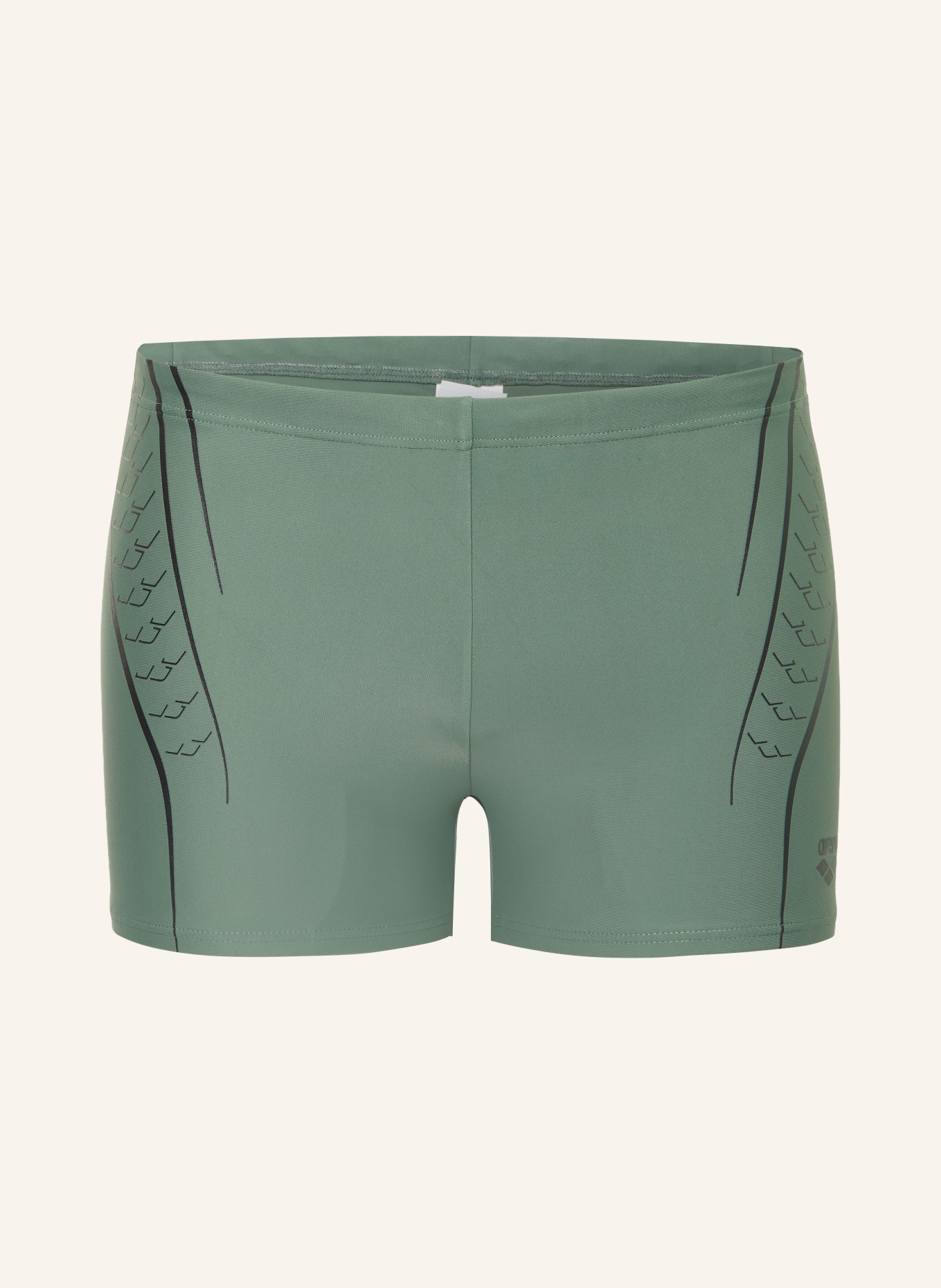 arena Badehose DOUBLE GRAPHIC mit UV-Schutz 50+: GRÜN / SCHWARZ