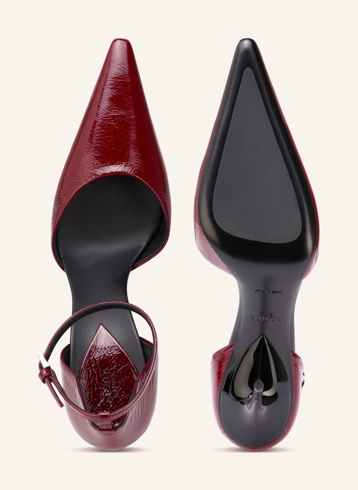 ALAÏA Lack-Pumps D'ORSAY: DUNKELROT