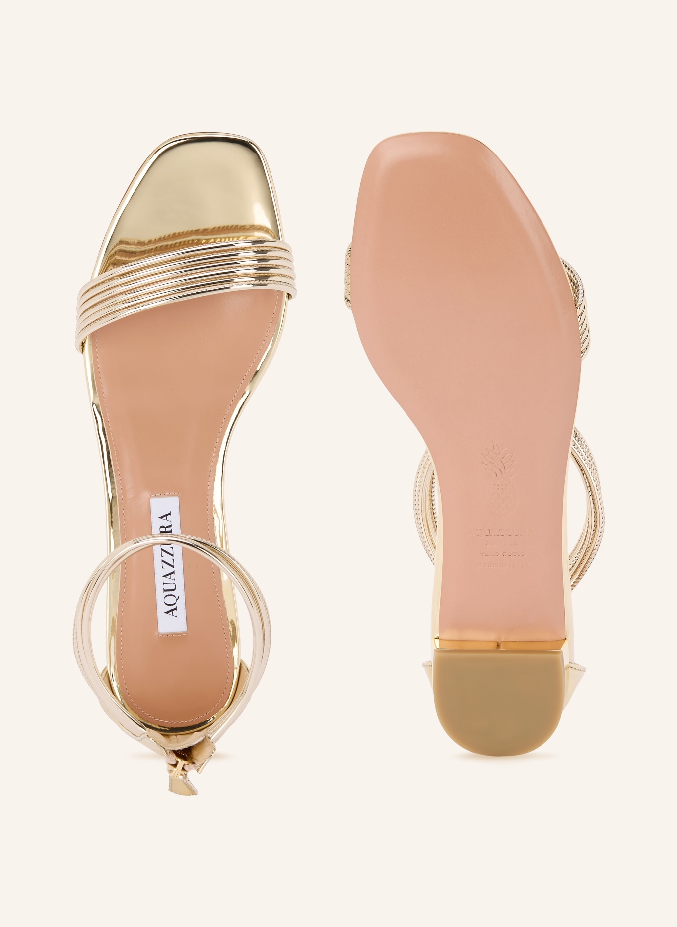 AQUAZZURA Lacksandalen SWAY: GOLD