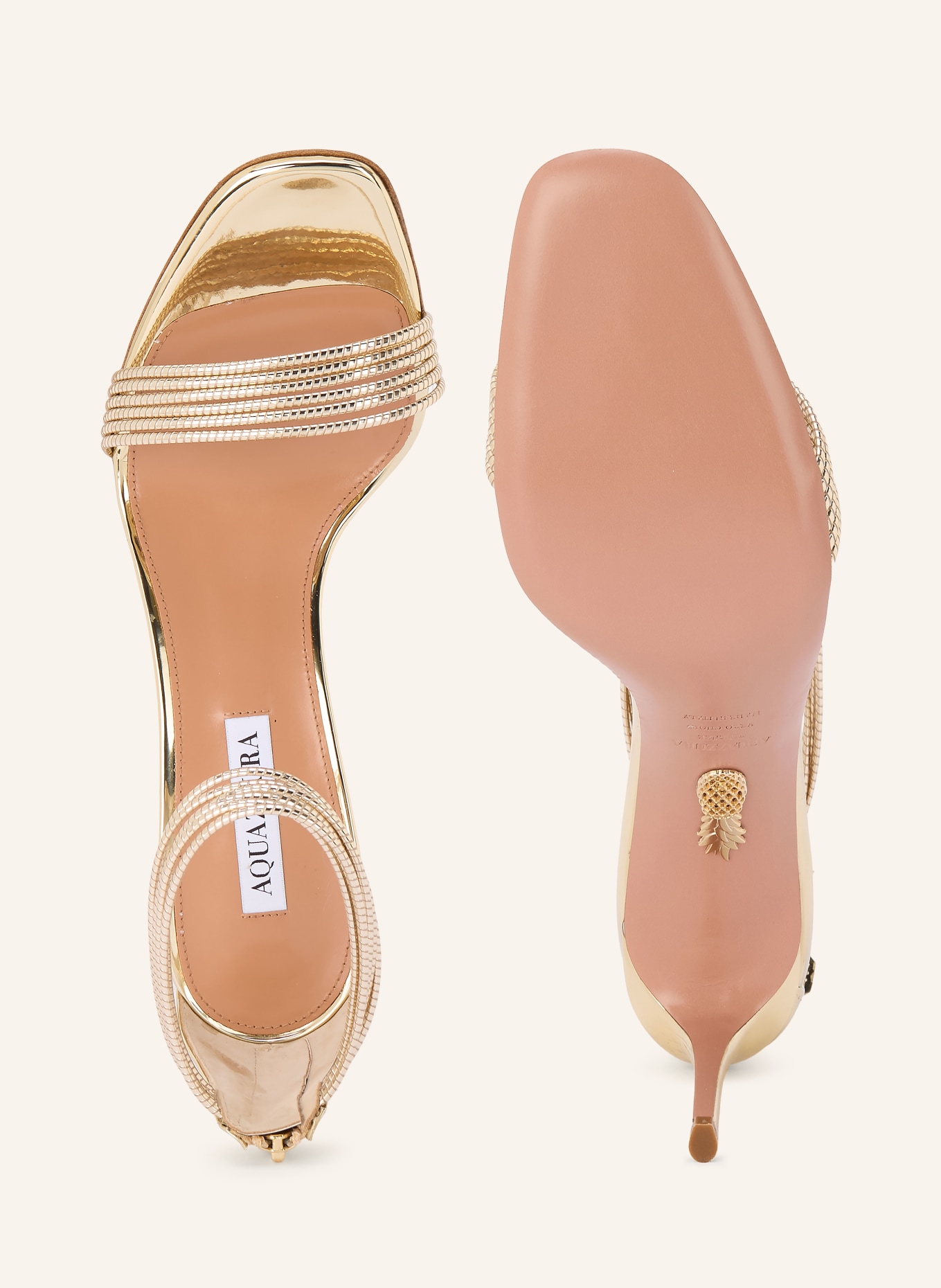AQUAZZURA SWAY sandals: GOLD