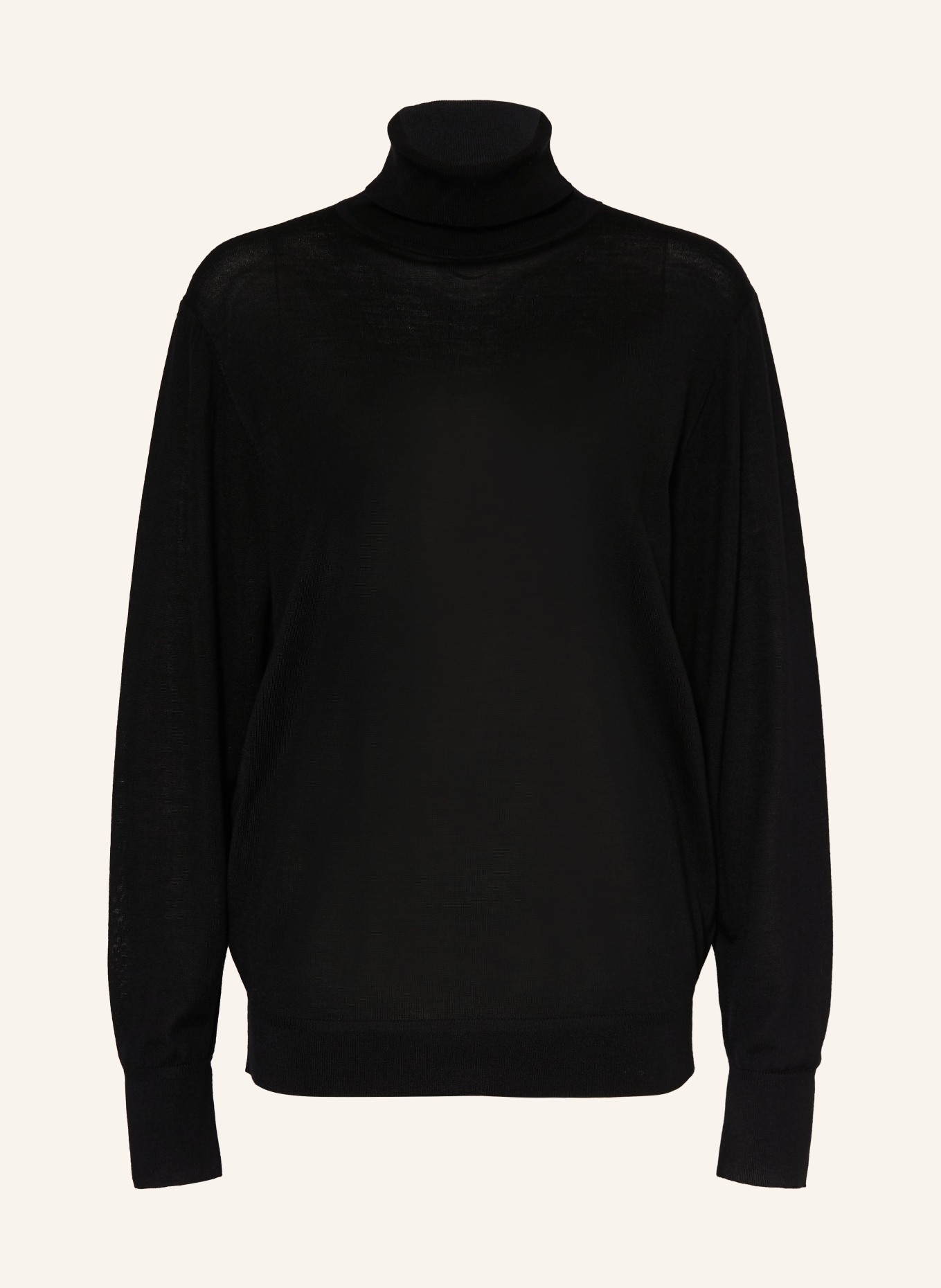 TOTEME Rollkragenpullover aus Merinowolle: SCHWARZ