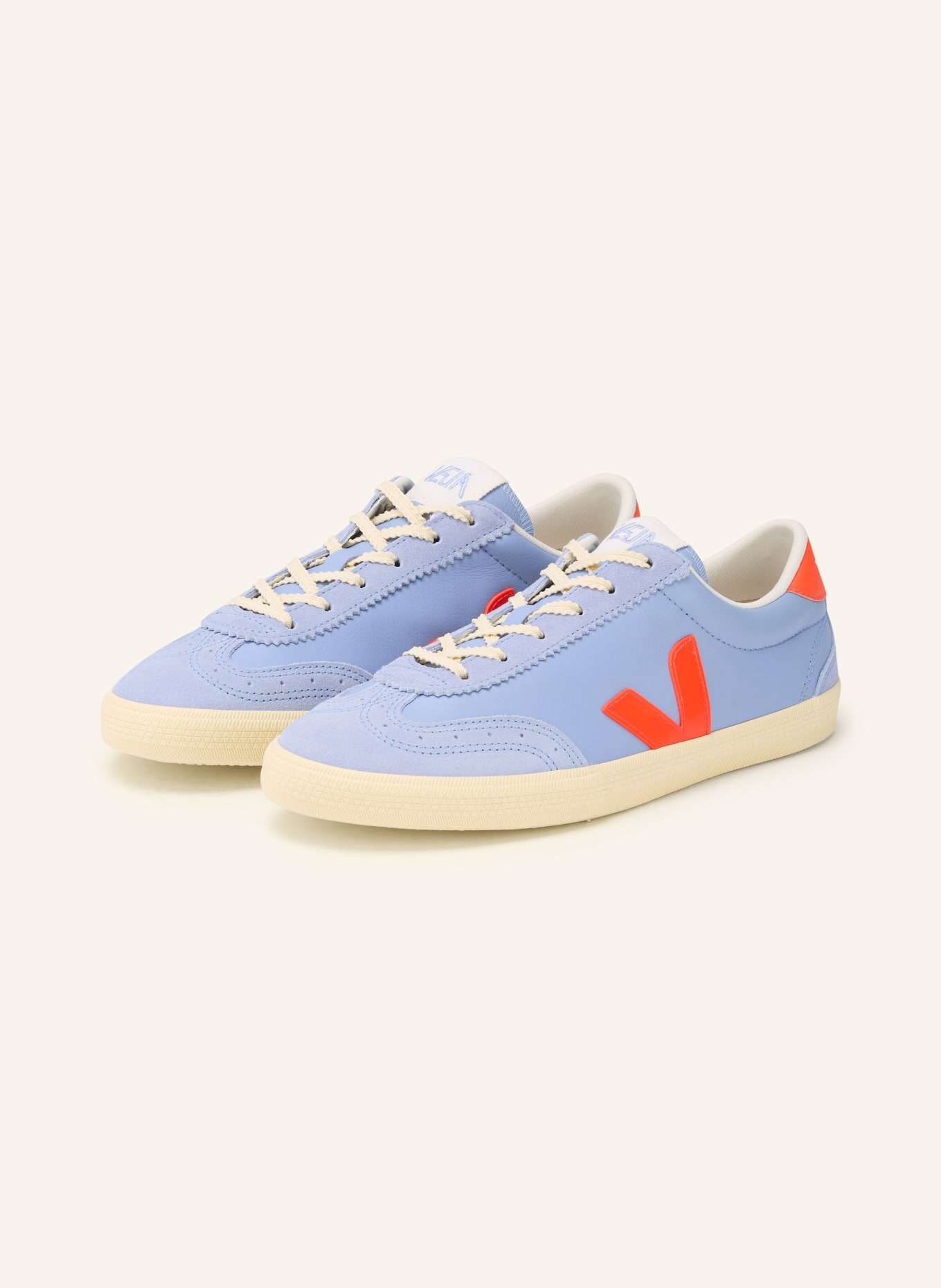 VEJA Sneaker VOLLEY: HELLBLAU / ROT