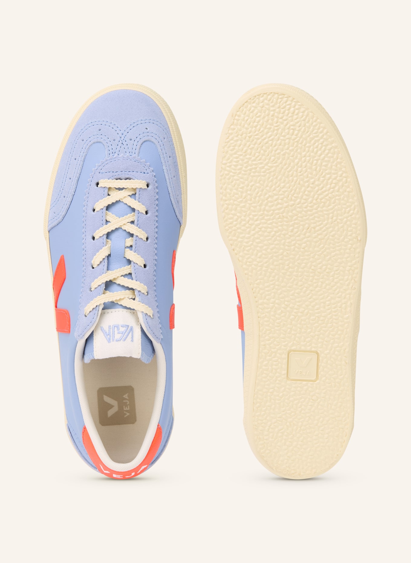 VEJA Sneaker VOLLEY: HELLBLAU / ROT