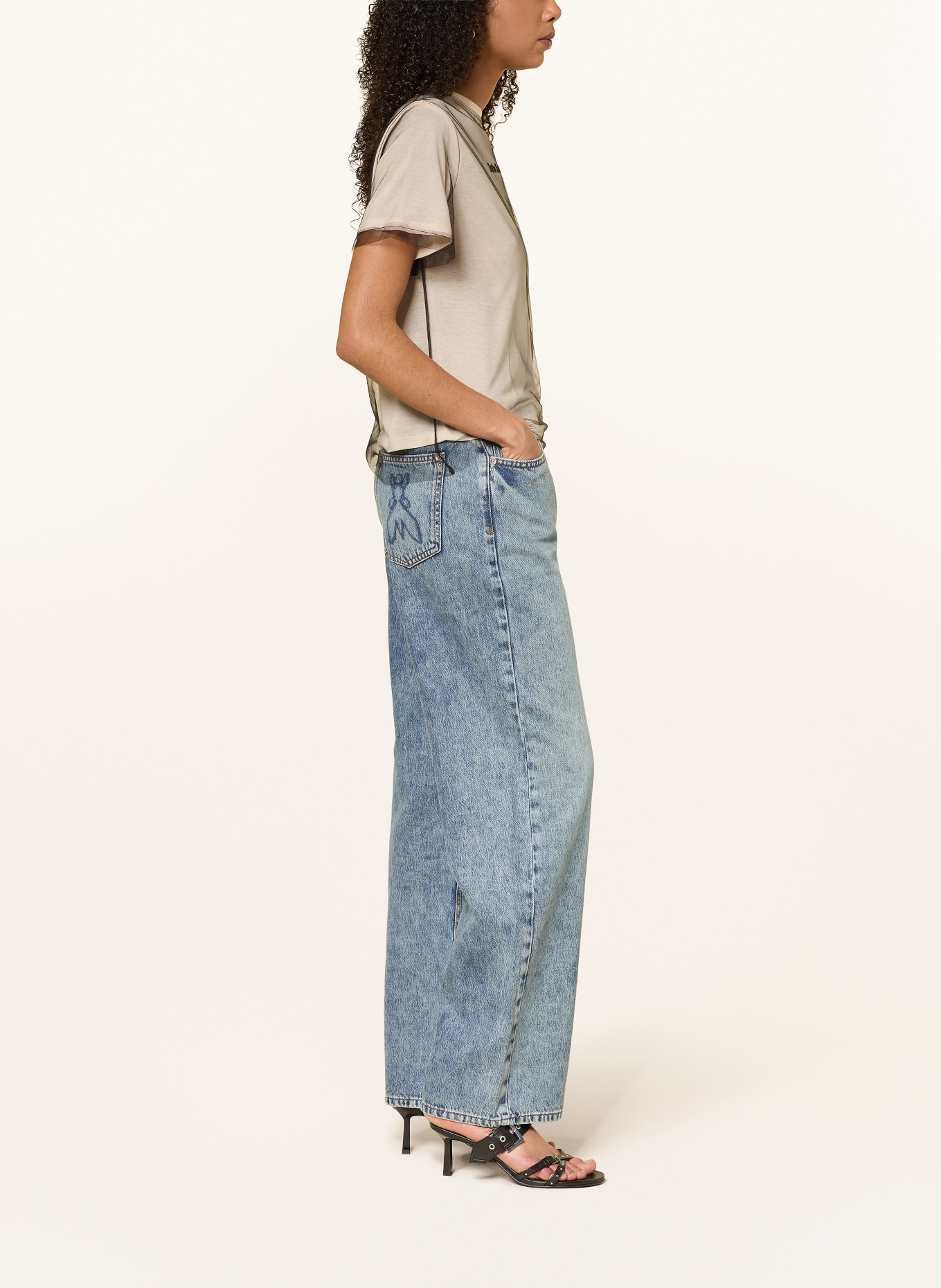 PATRIZIA PEPE Wide Leg Jeans: CB05 New Warm Blue