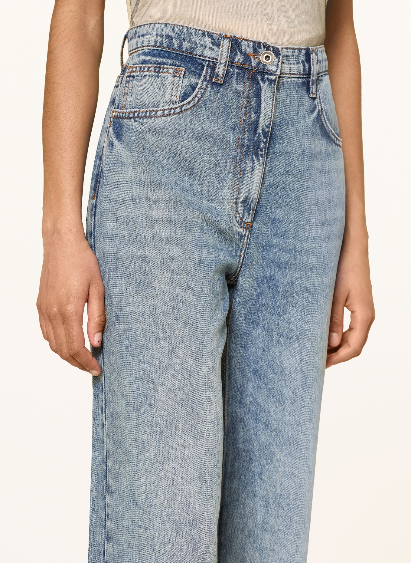 PATRIZIA PEPE Wide Leg Jeans: CB05 New Warm Blue
