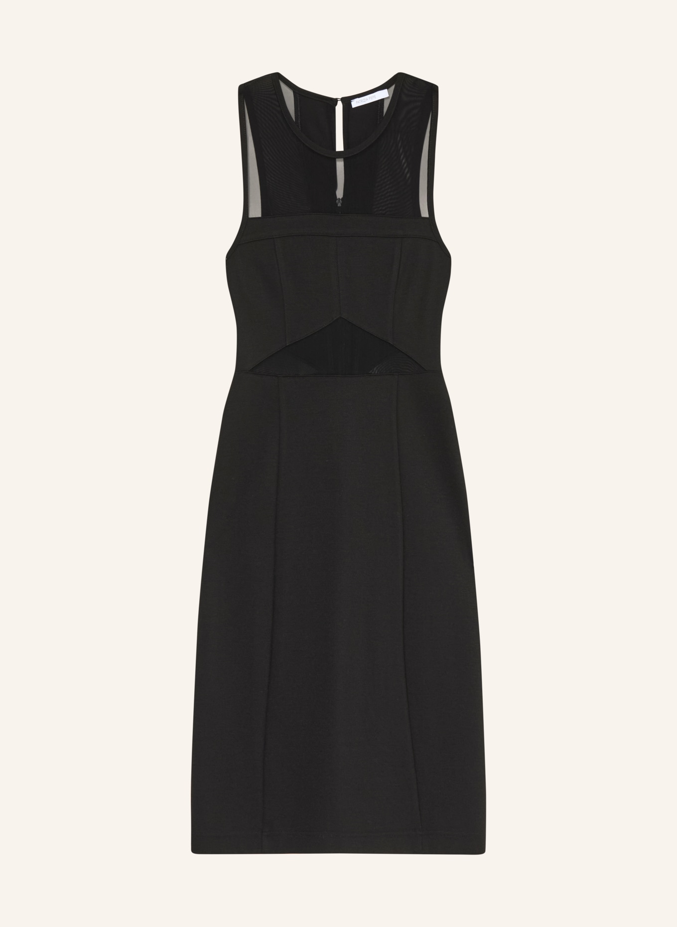 PATRIZIA PEPE Šaty z kombinace materiálů: ČERNÁ