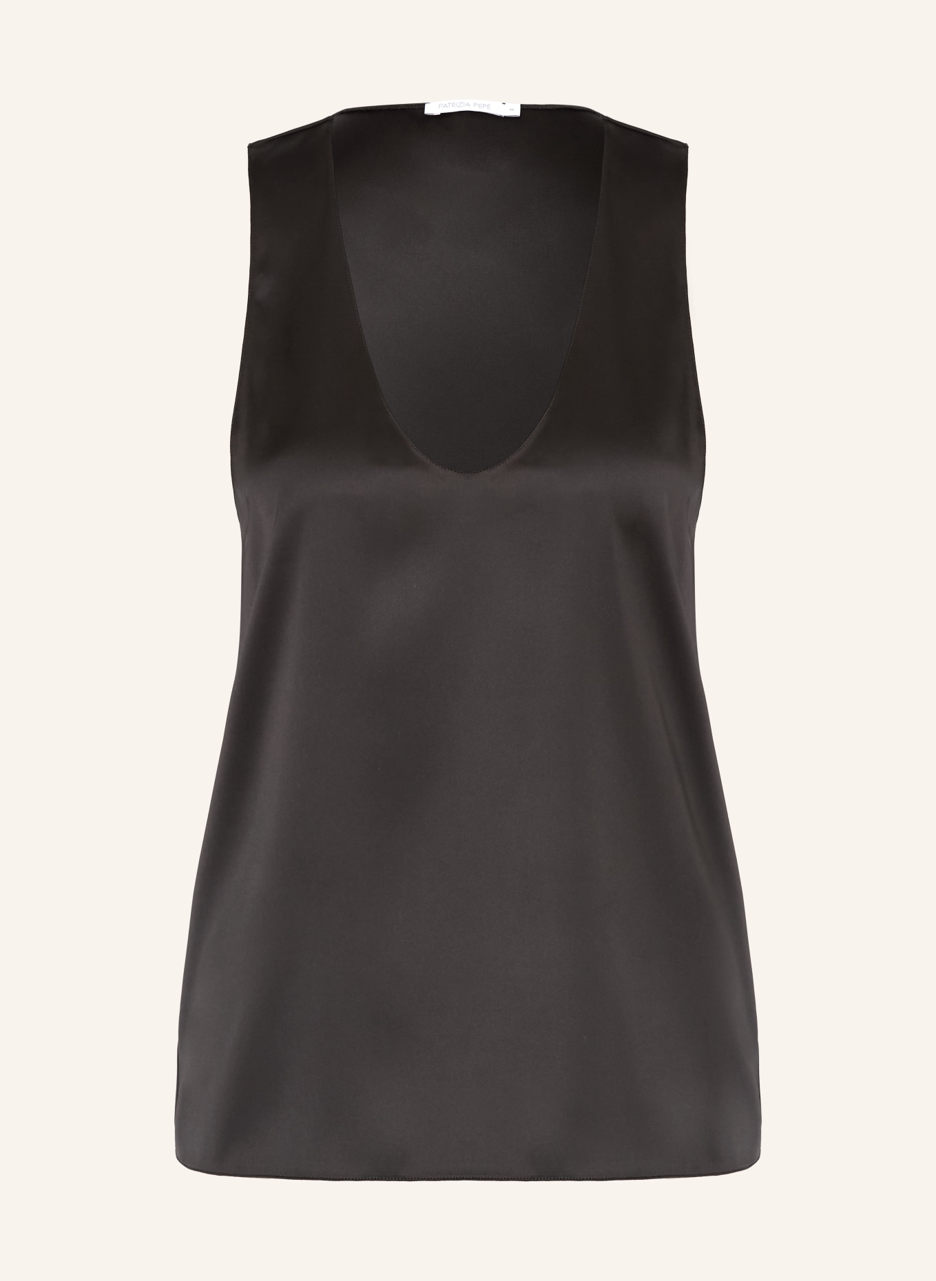 PATRIZIA PEPE satin top: BLACK