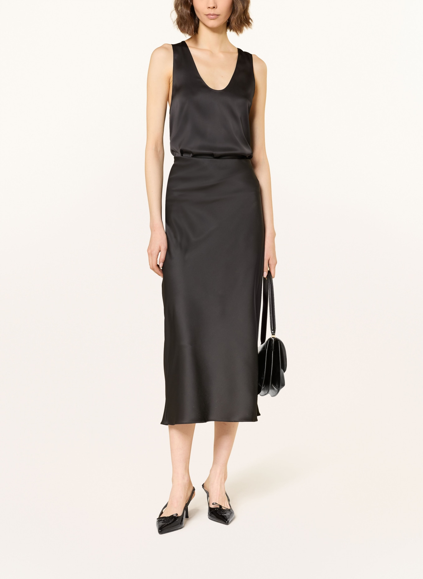 PATRIZIA PEPE satin top: BLACK