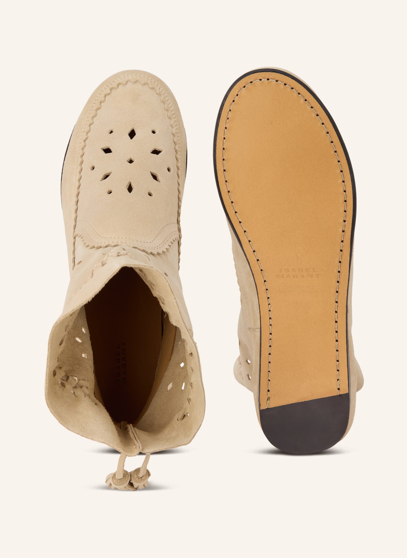 ISABEL MARANT Boots WOOSTA mit Cut-outs: HELLBRAUN