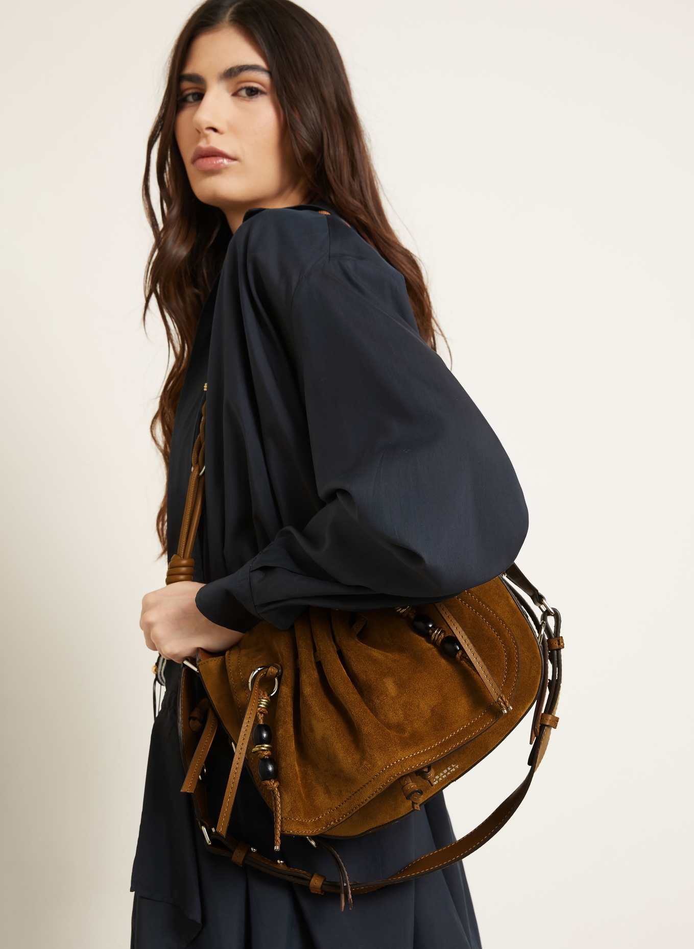 ISABEL MARANT Sac à bandoulière BOLTON: MARRON