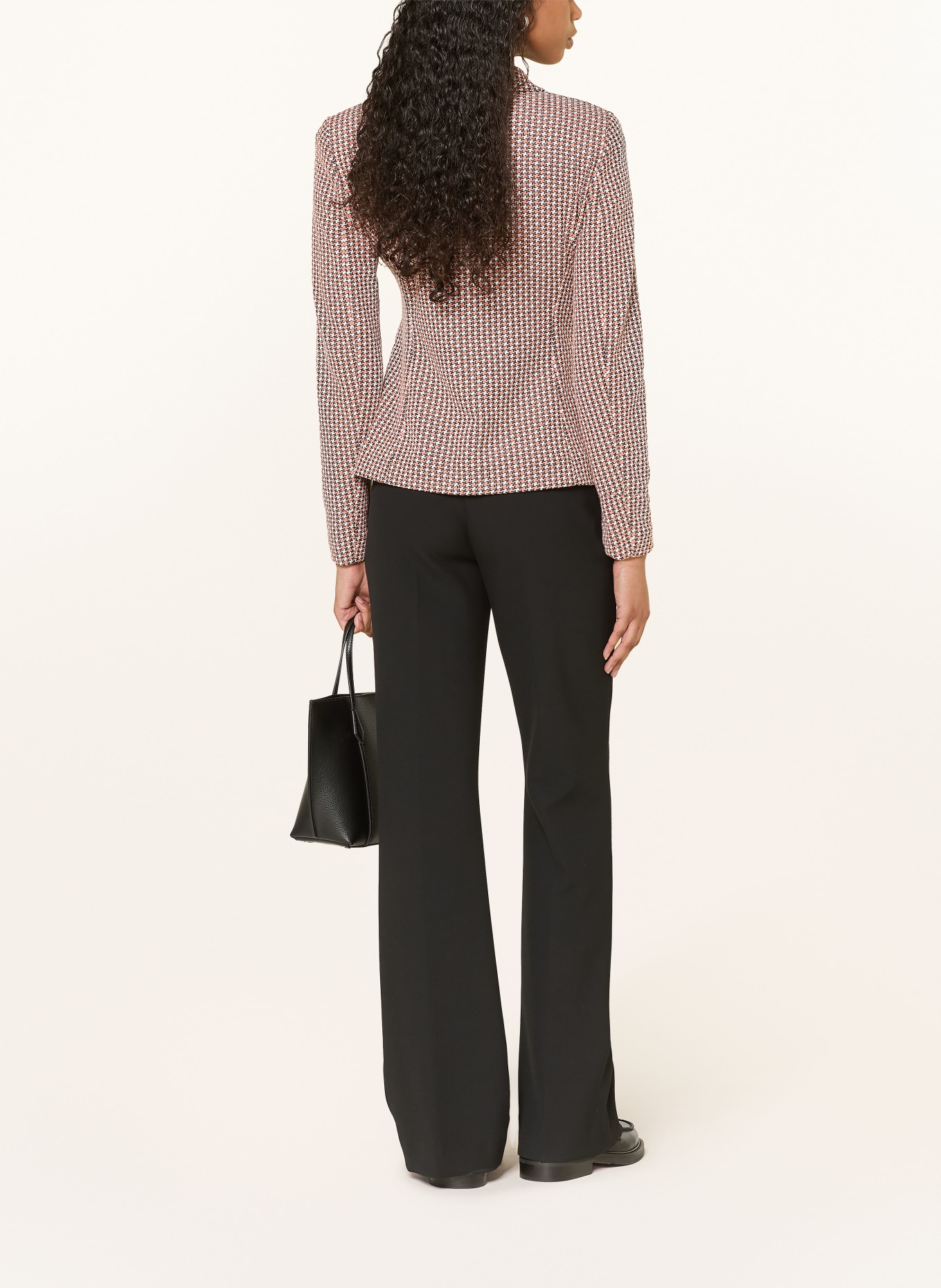 EMPORIO ARMANI Jacquard-Blazer: LACHS / DUNKELGRAU / WEISS