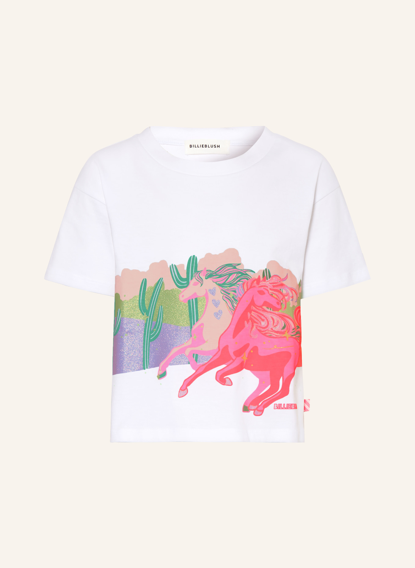 Billieblush T-Shirt: WEISS / NEONROSA / HELLGRÜN