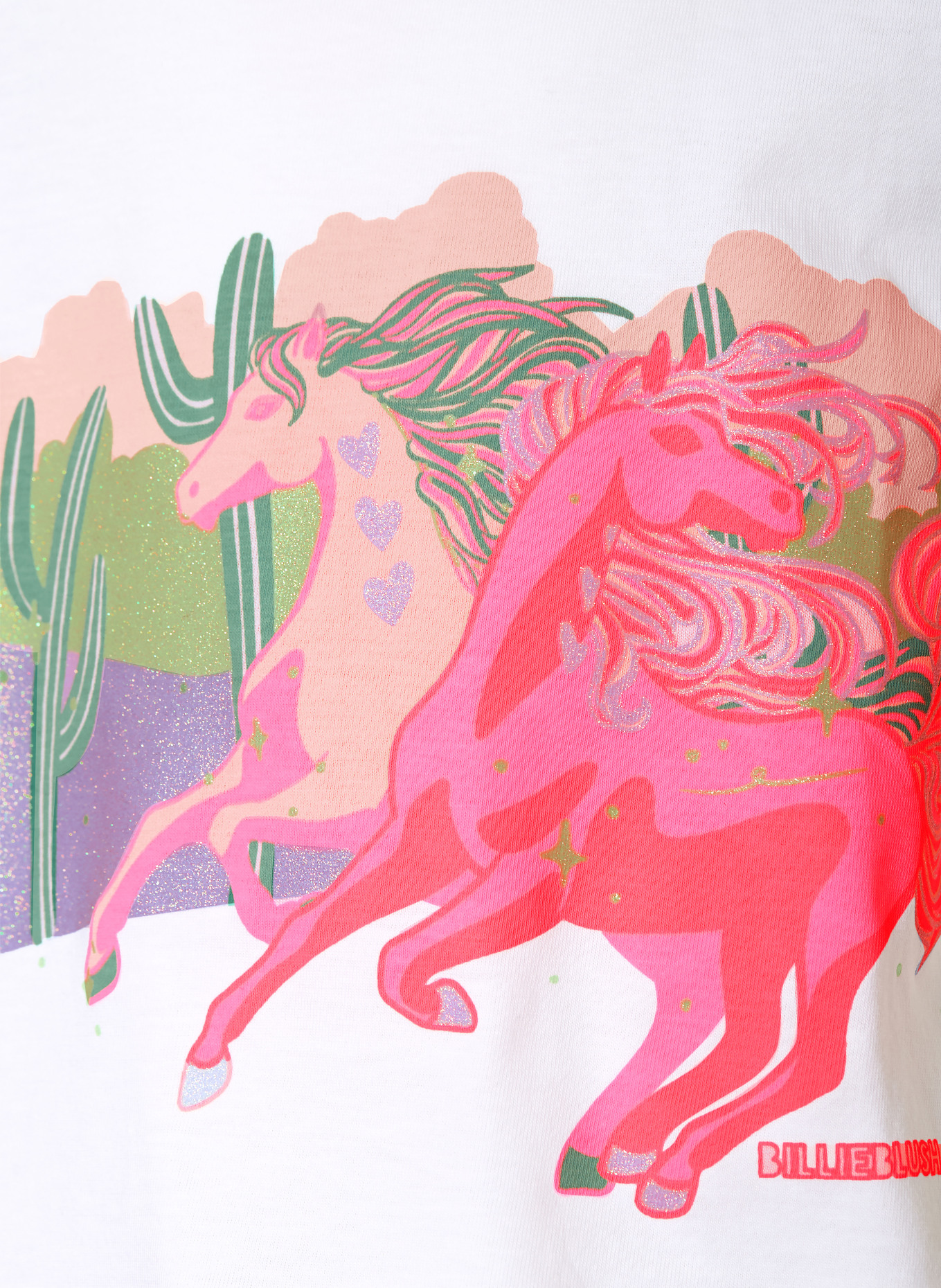 Billieblush T-Shirt: WEISS / NEONROSA / HELLGRÜN