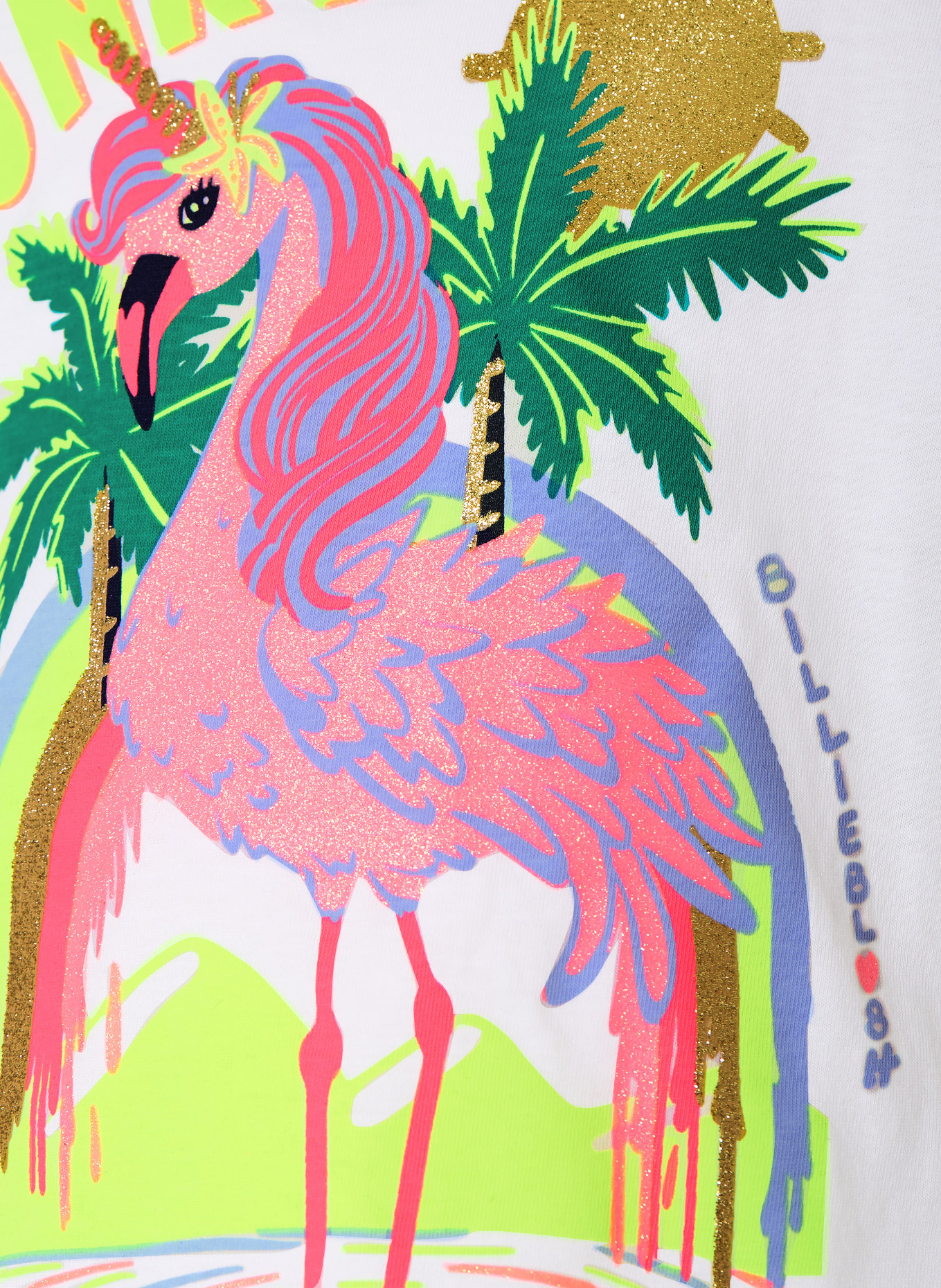 Billieblush T-shirt: WHITE / NEON PINK / NEON YELLOW