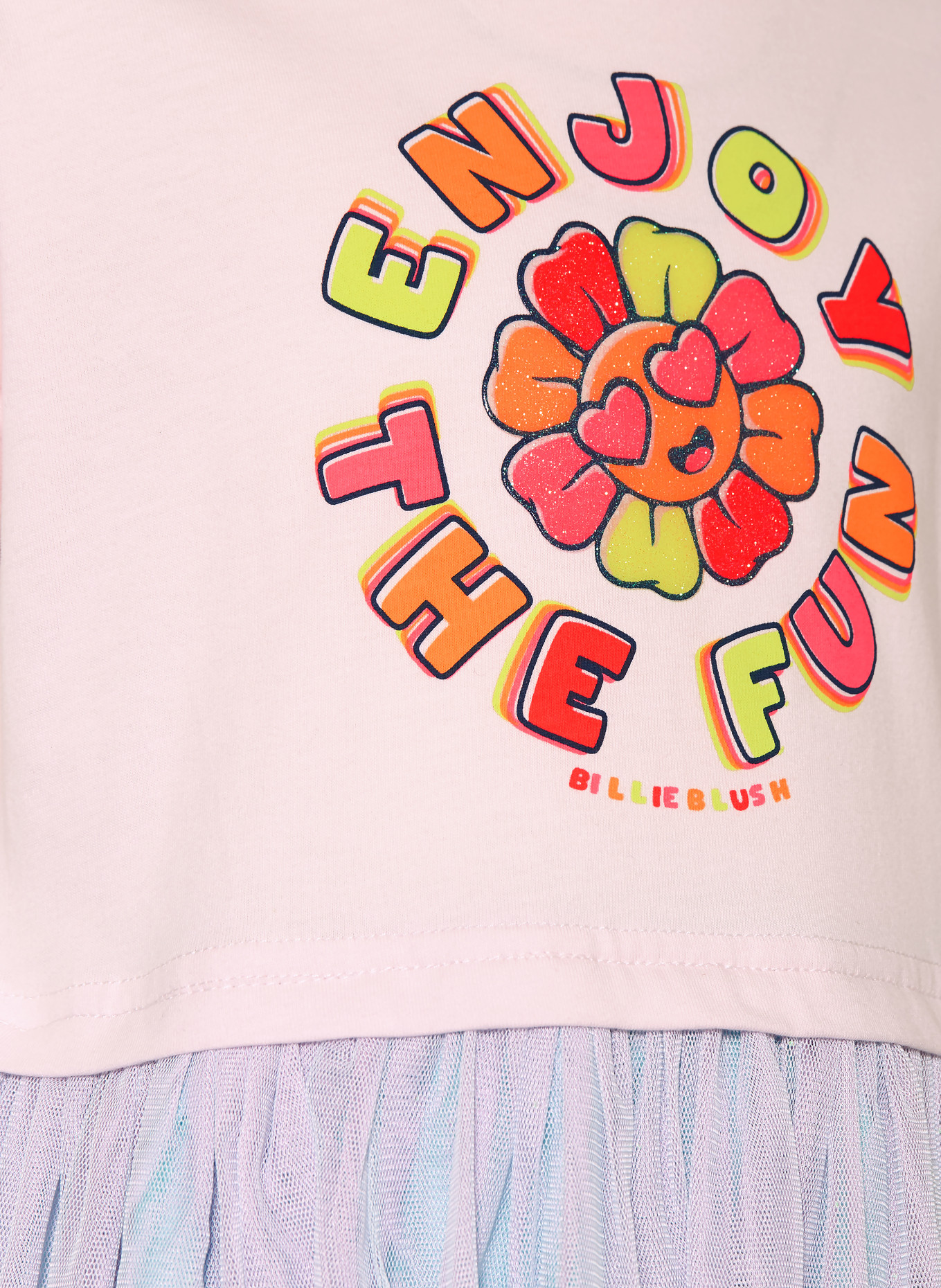 Billieblush Robe en mélange de matières: ROSE CLAIR / LILAS CLAIR / ORANGE FLUO