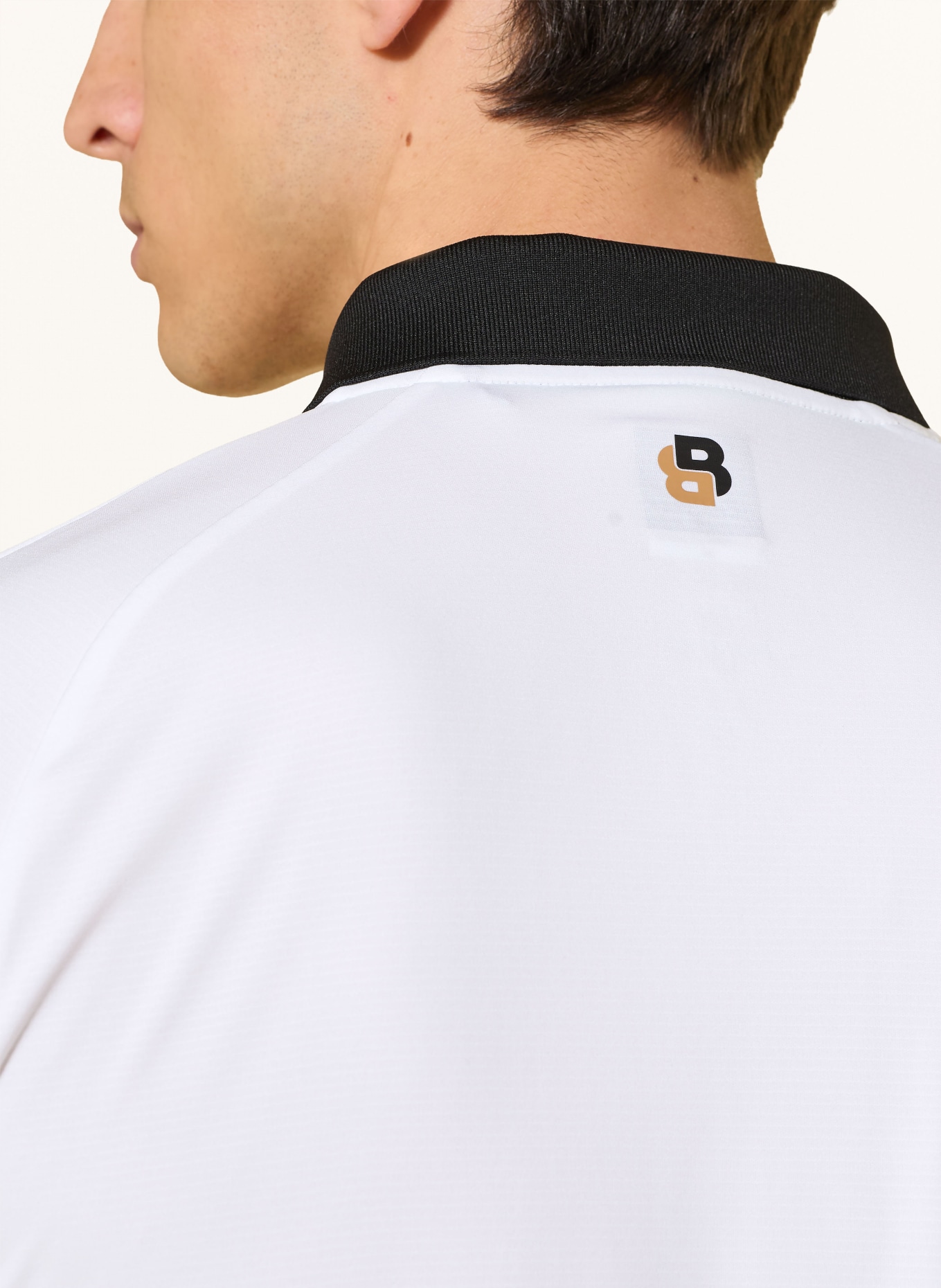 BOSS Funktions-Poloshirt TOC: WEISS / SCHWARZ