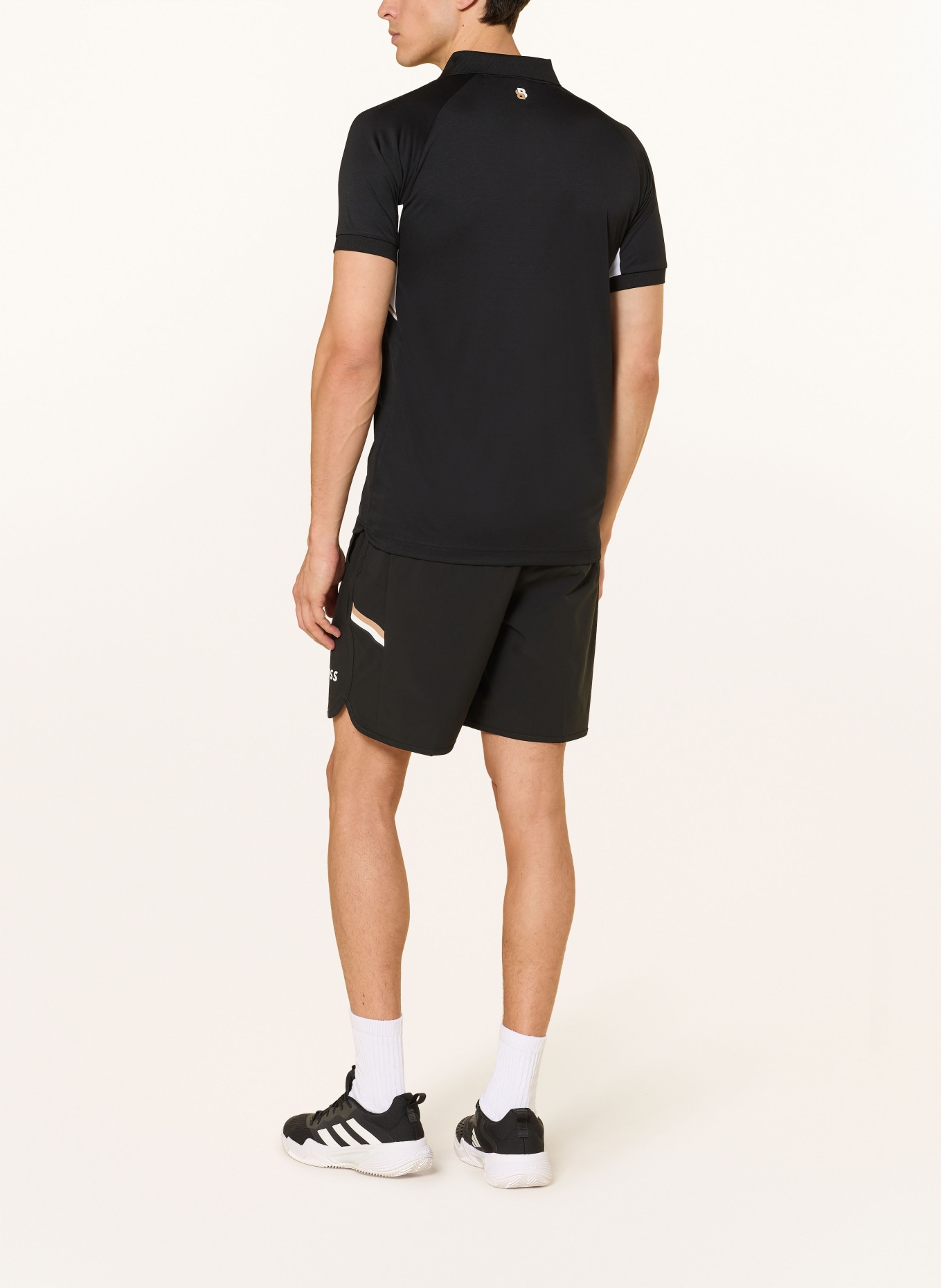 BOSS Funktions-Poloshirt TOC: SCHWARZ / WEISS