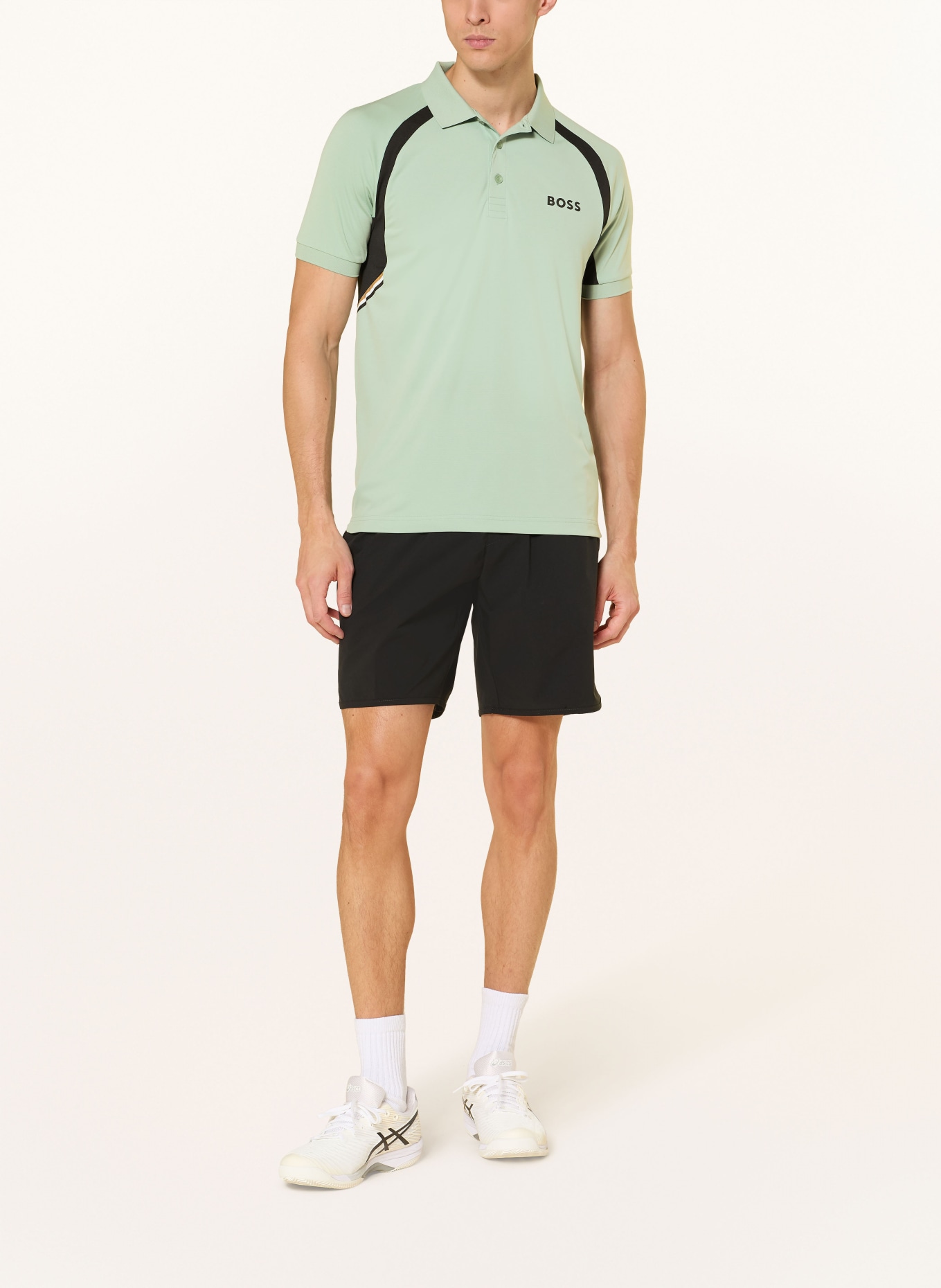 BOSS Funktions-Poloshirt TOC: MINT / SCHWARZ