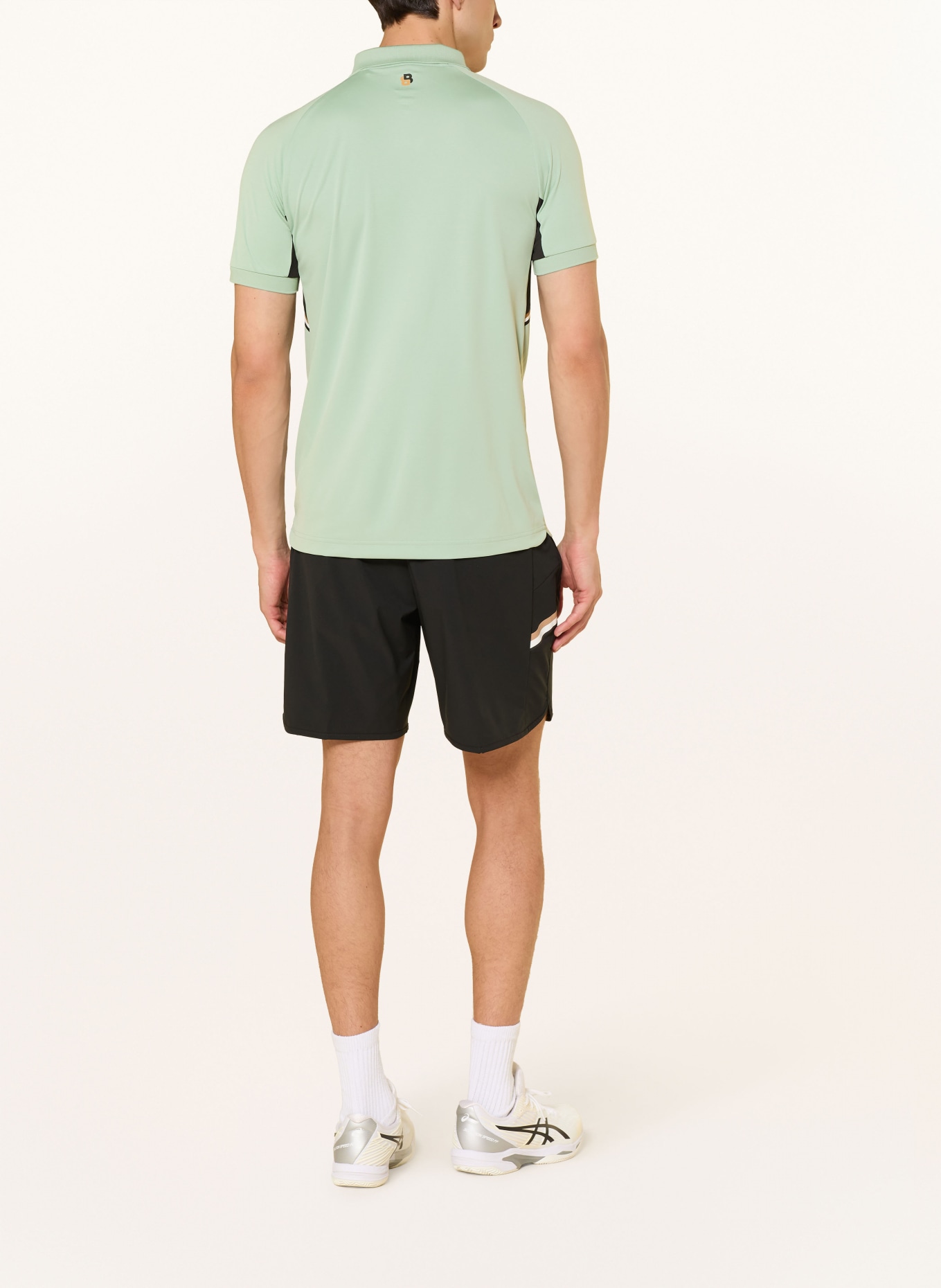 BOSS Funktions-Poloshirt TOC: MINT / SCHWARZ