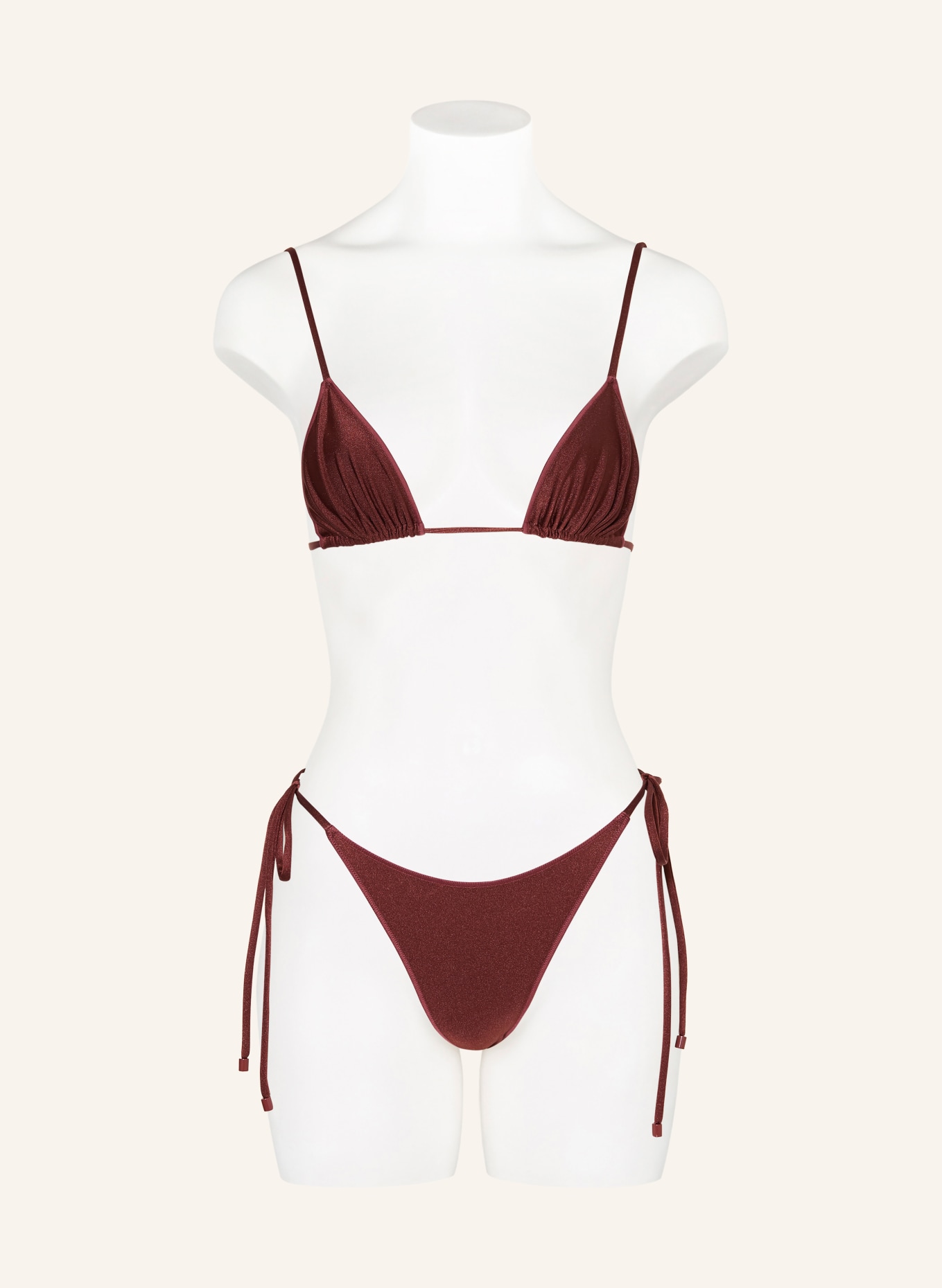 BILALI The Label Triangel-Bikini-Top MAJA: DUNKELROT