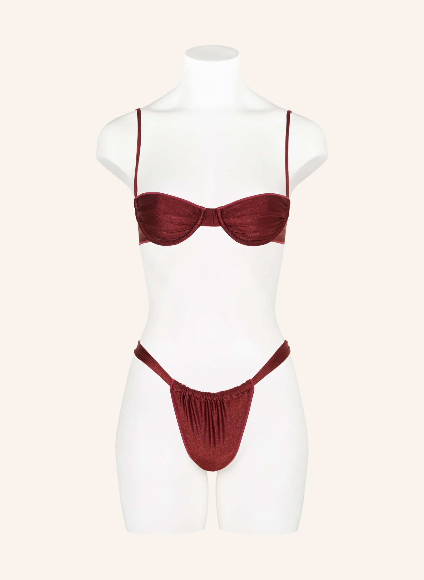 BILALI The Label Bikinové kalhotky brazilky KIRA: TMAVĚ ČERVENÁ