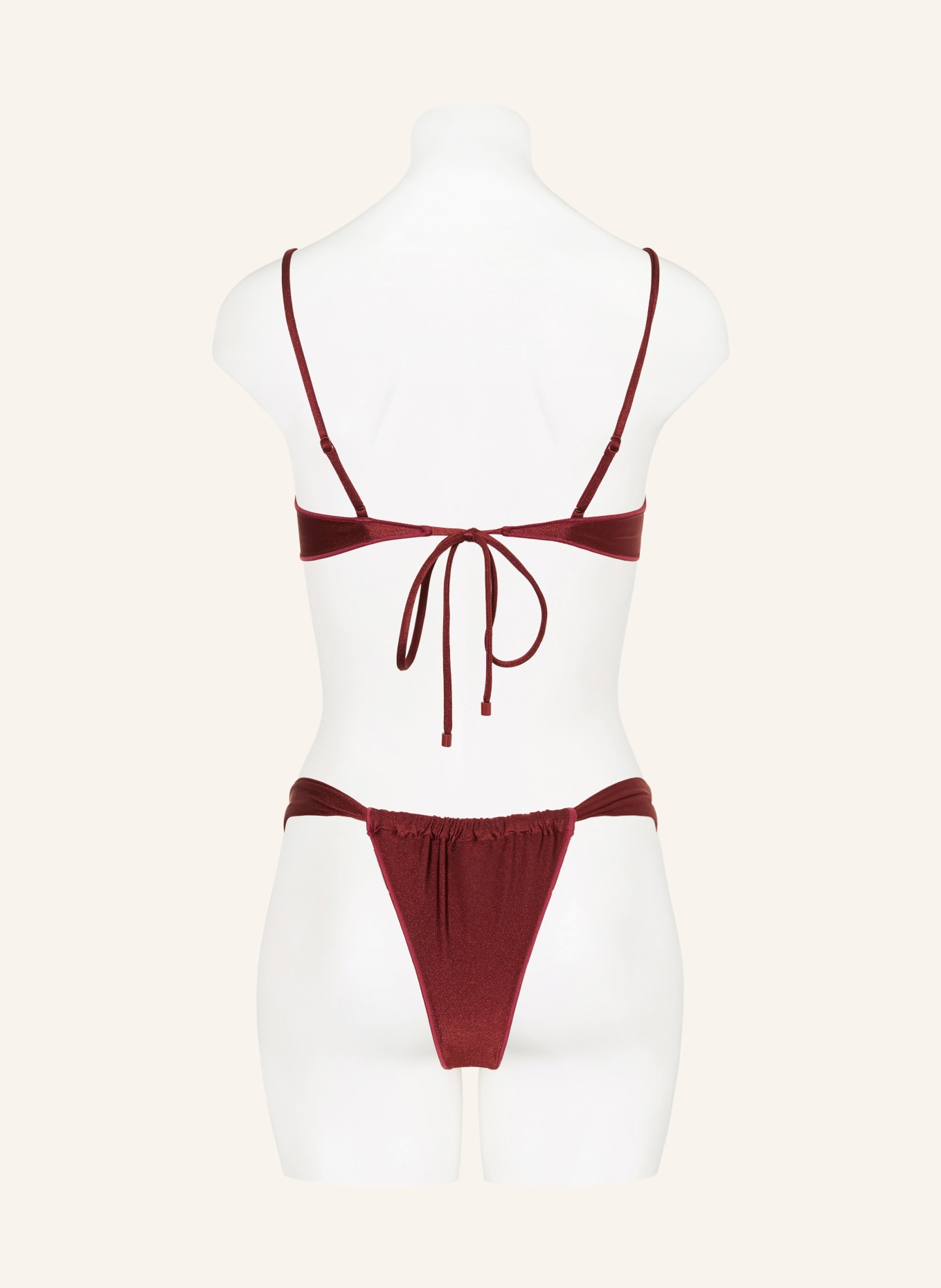 BILALI The Label Bikiny s ramínky ALEX: TMAVĚ ČERVENÁ