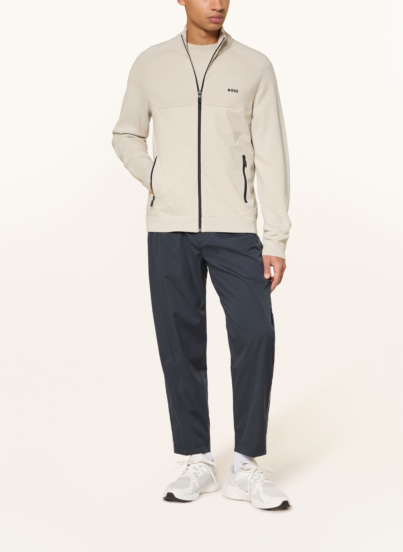 BOSS Strickjacke UNITY: BEIGE