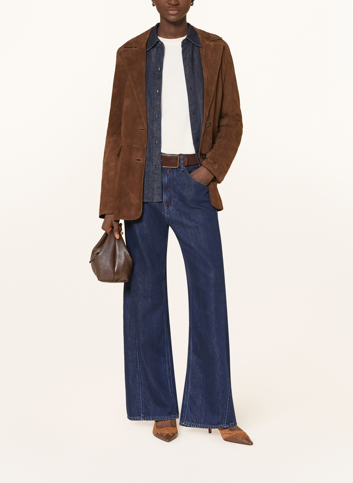 REPLAY Wide Leg Jeans NARJA: 007 DARK BLUE