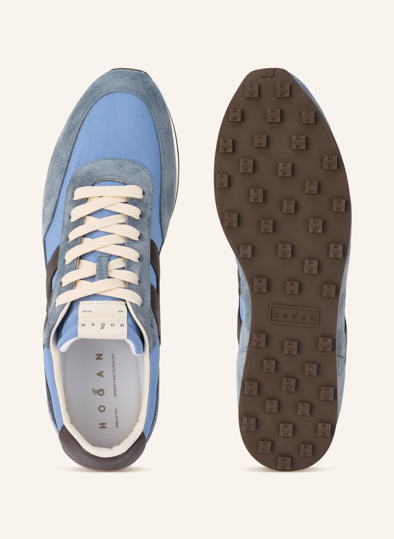 HOGAN sneaker: BLUE / DARK BROWN