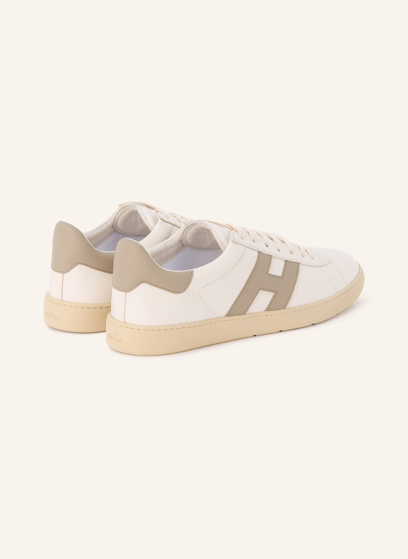 HOGAN Sneaker COOL: ECRU / SZAROBRĄZOWY