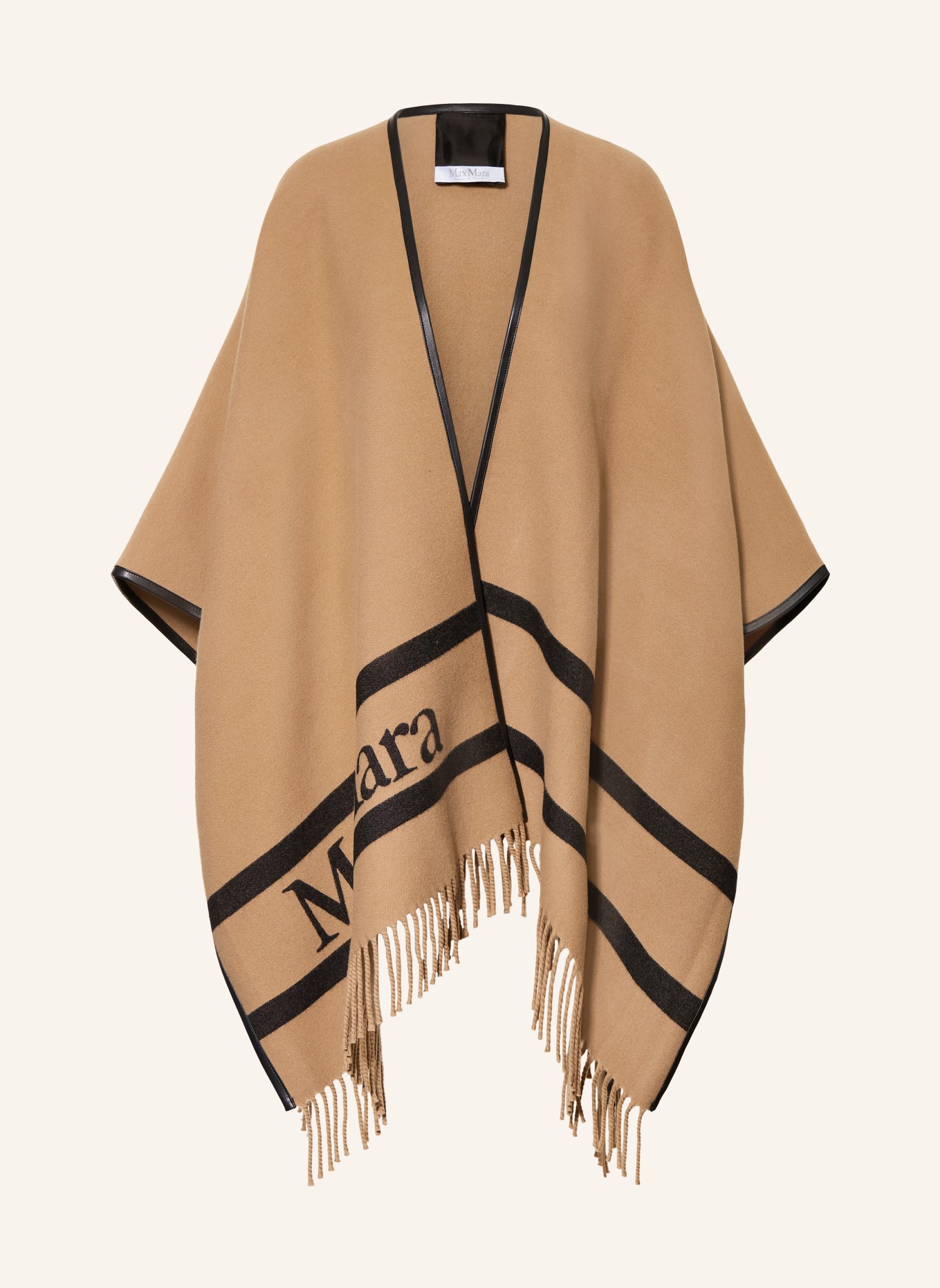 Max Mara Cape ARIS: VELBLOUDÍ / ČERNÁ