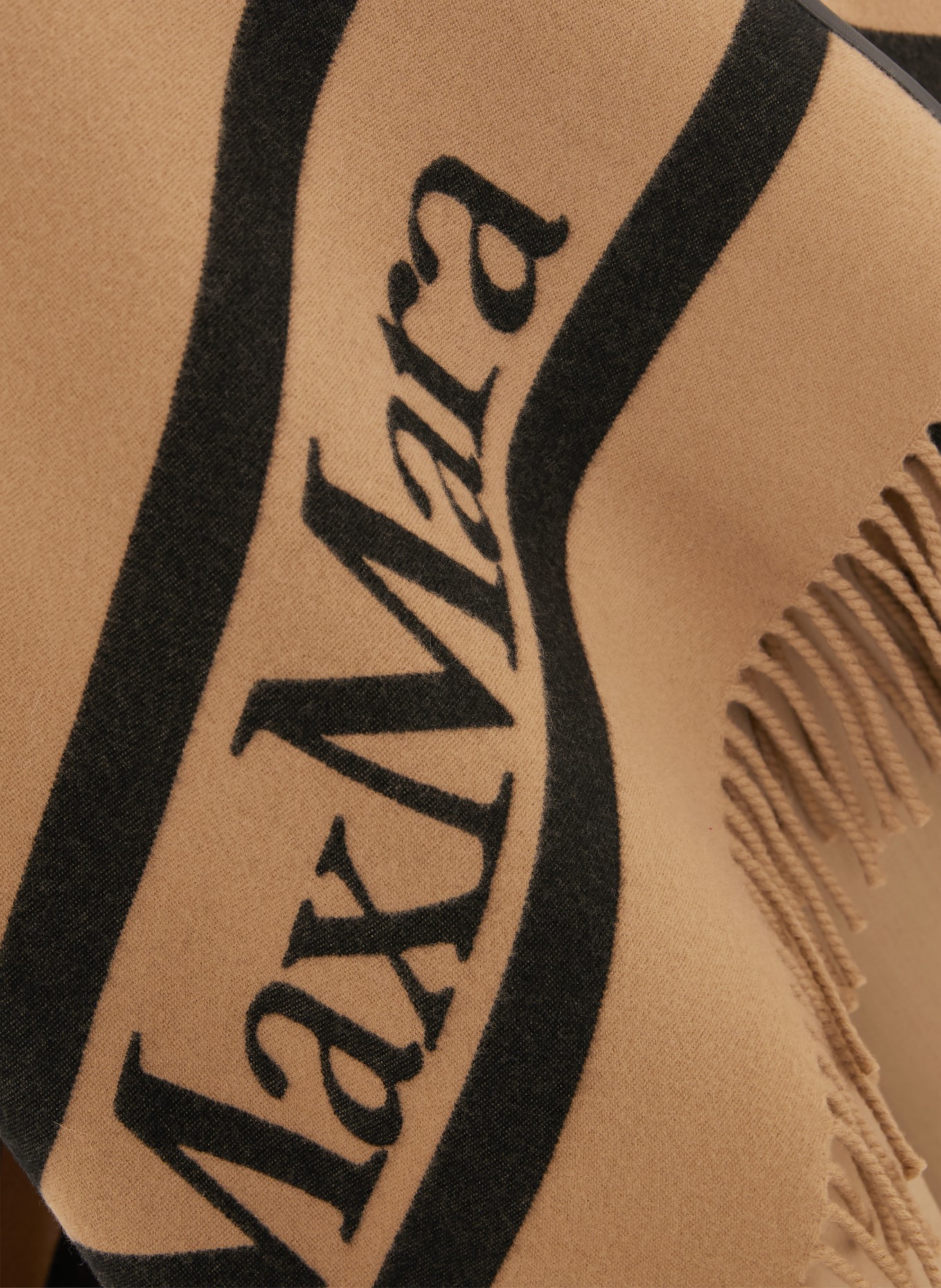 Max Mara Cape ARIS: VELBLOUDÍ / ČERNÁ