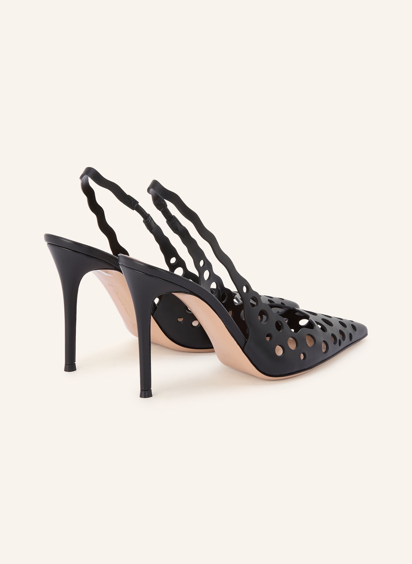 Gianvito Rossi Slingback pumps with cutouts: BLACK