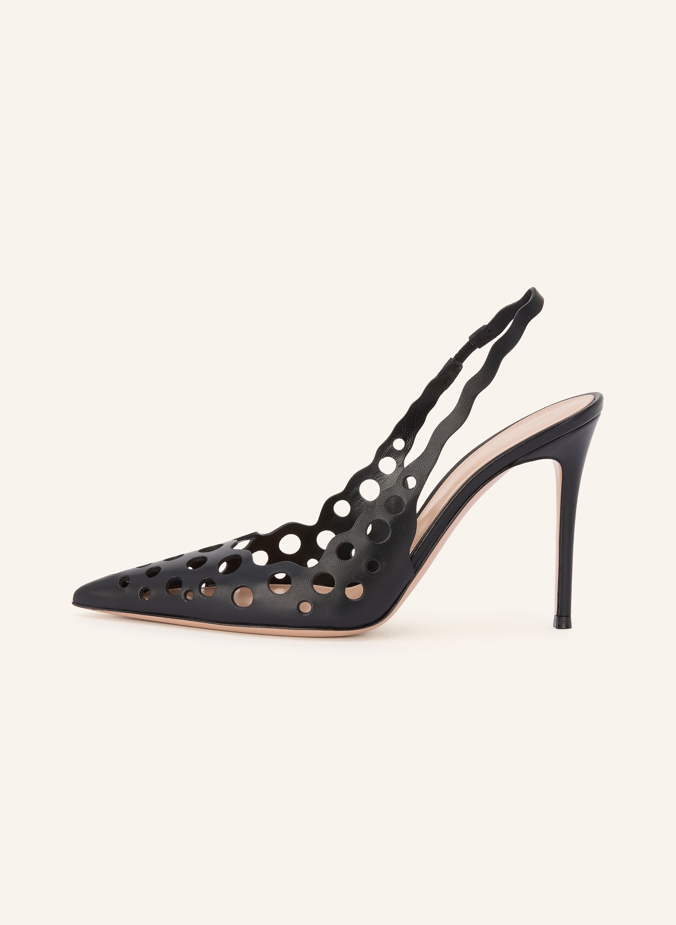 Gianvito Rossi Slingback pumps with cutouts: BLACK