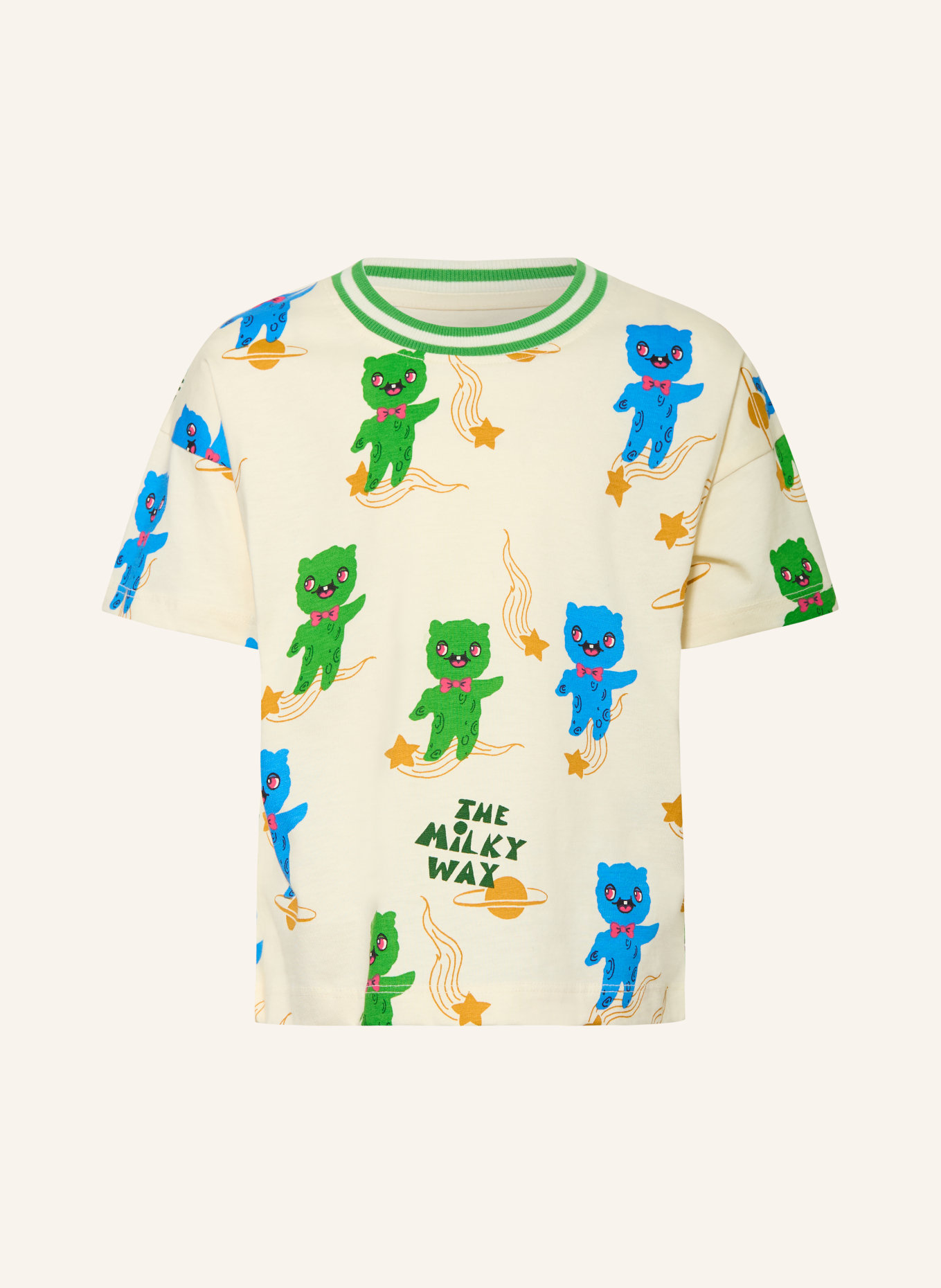 mini rodini T-Shirt: BEIGE / GRÜN / BLAU