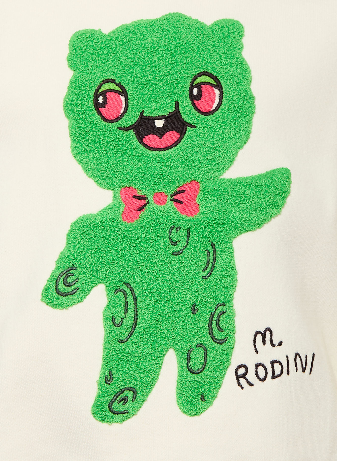 mini rodini Sweatshirt ALIEN: CREME / GRÜN