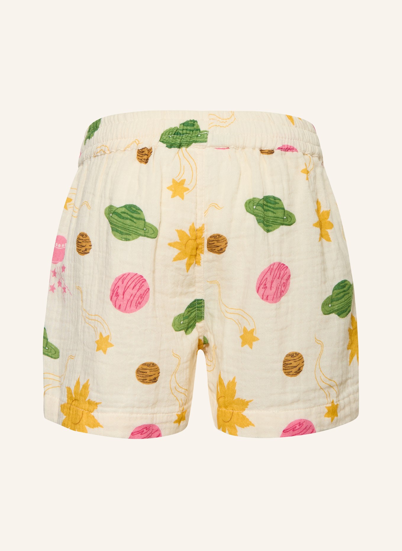 mini rodini Musselinshorts: BEIGE / PINK / GRÜN