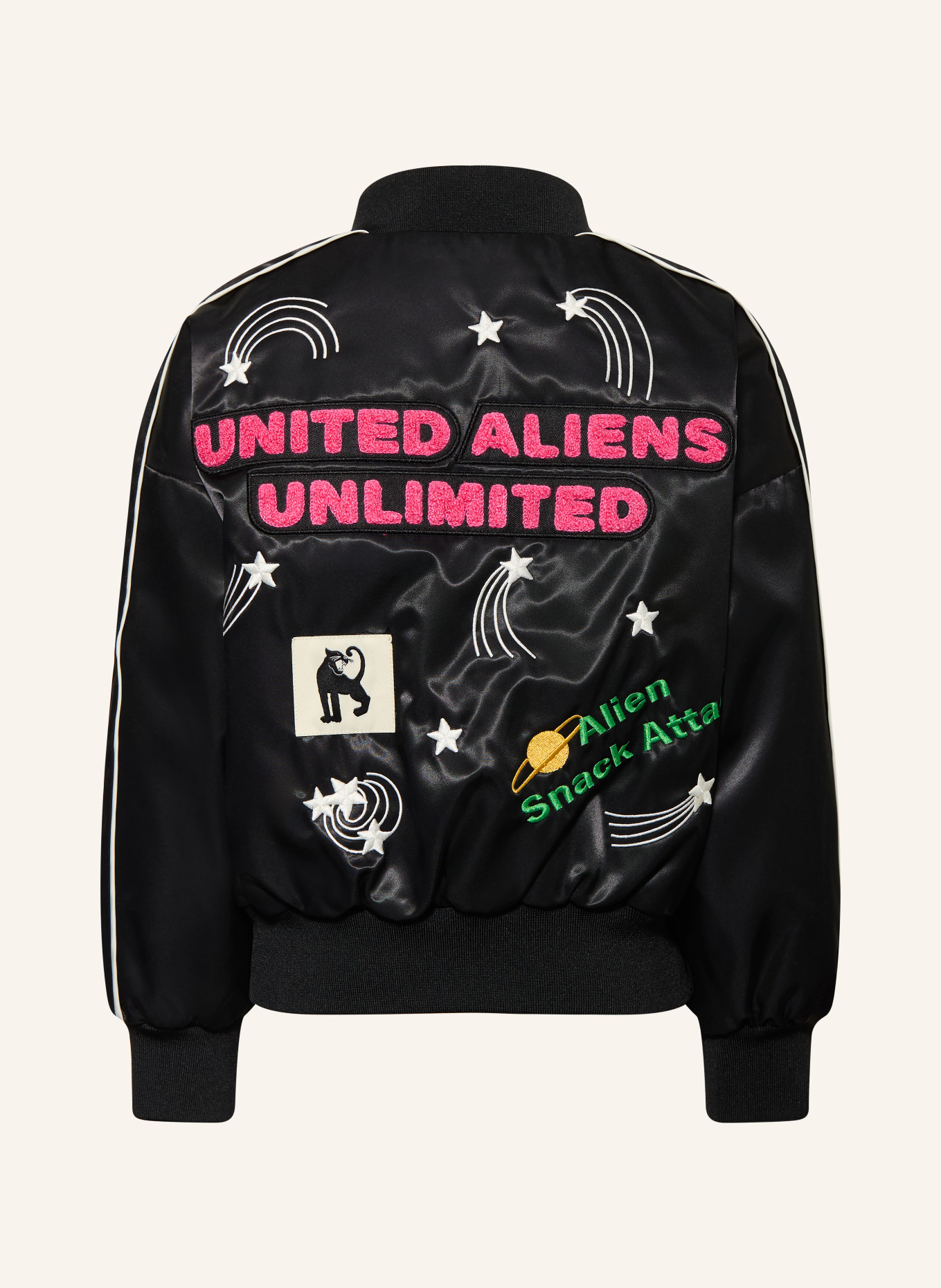 mini rodini Blouson: SCHWARZ / GRÜN / WEISS