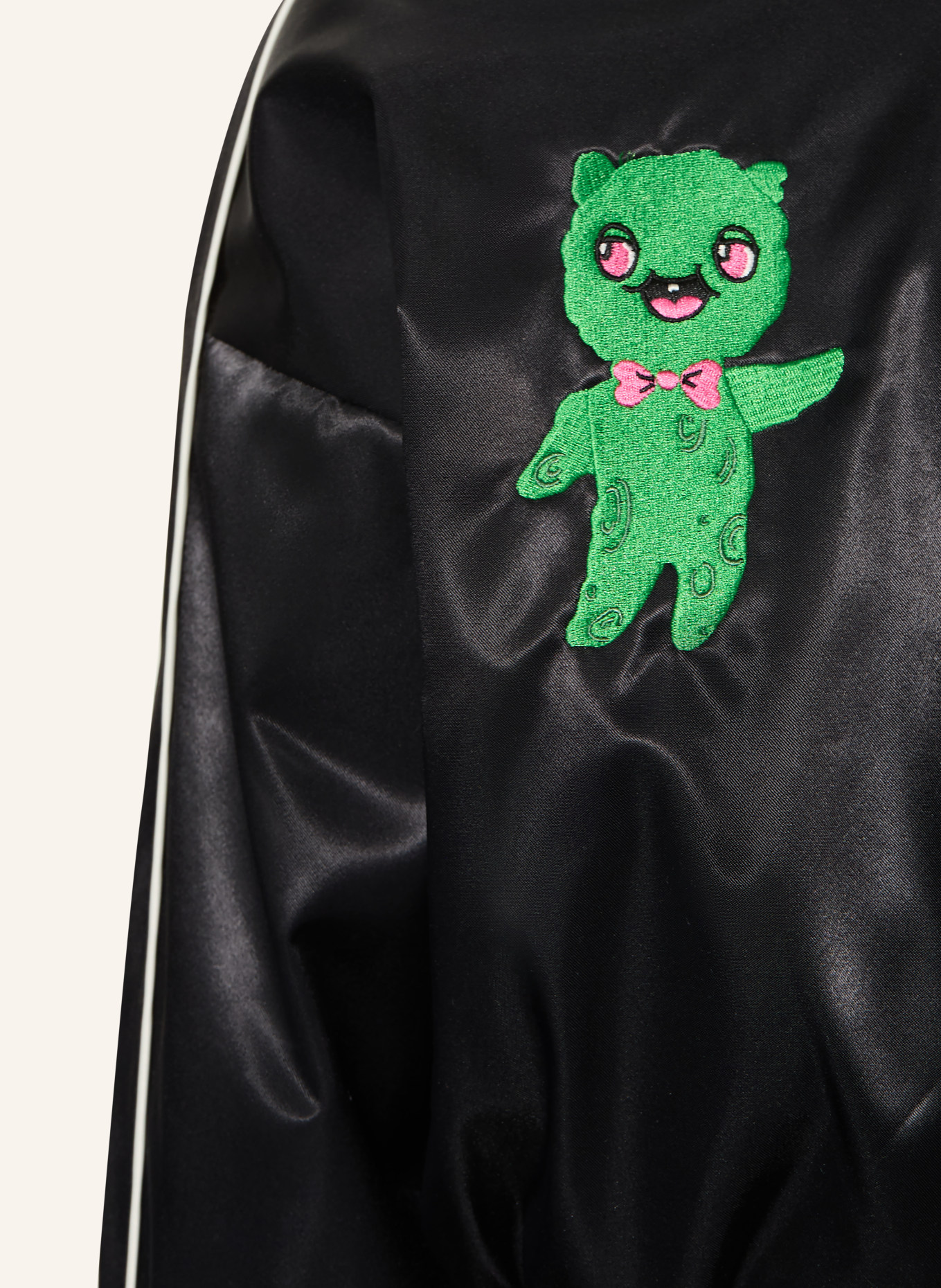 mini rodini Blouson: SCHWARZ / GRÜN / WEISS